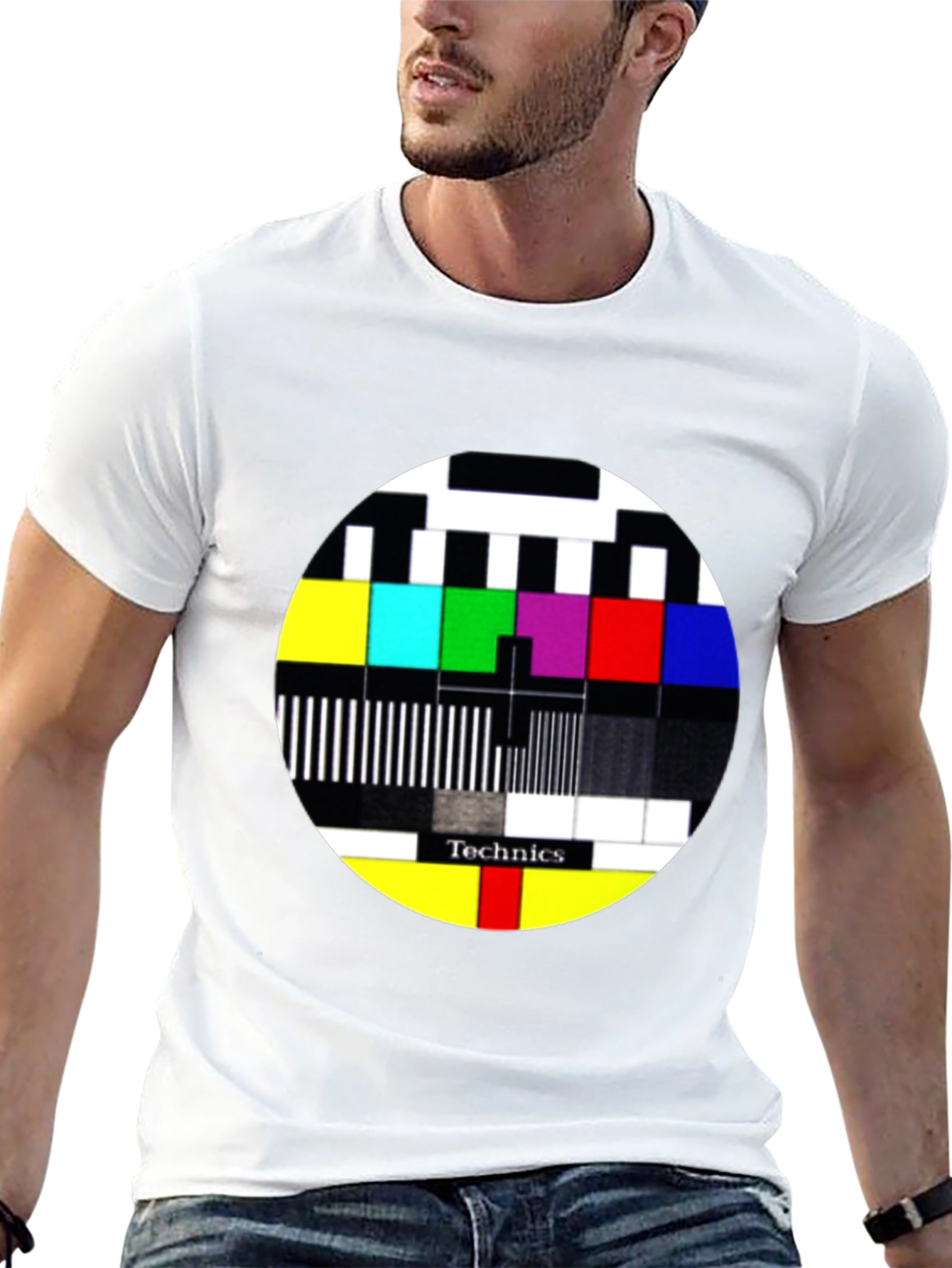 Technics Test Pattern Graphic Tee - Black
