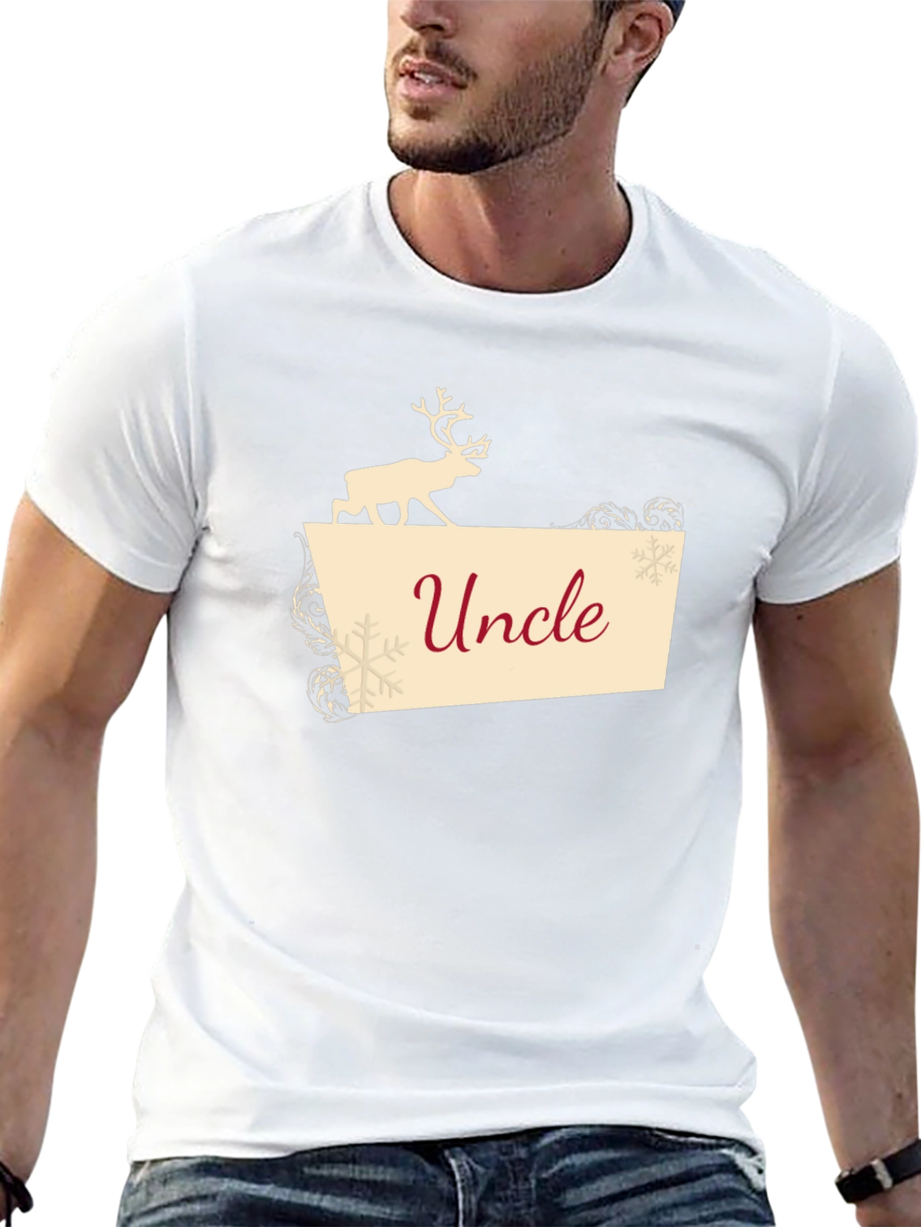 Reindeer Uncle Graphic Tee - Holiday Fun!