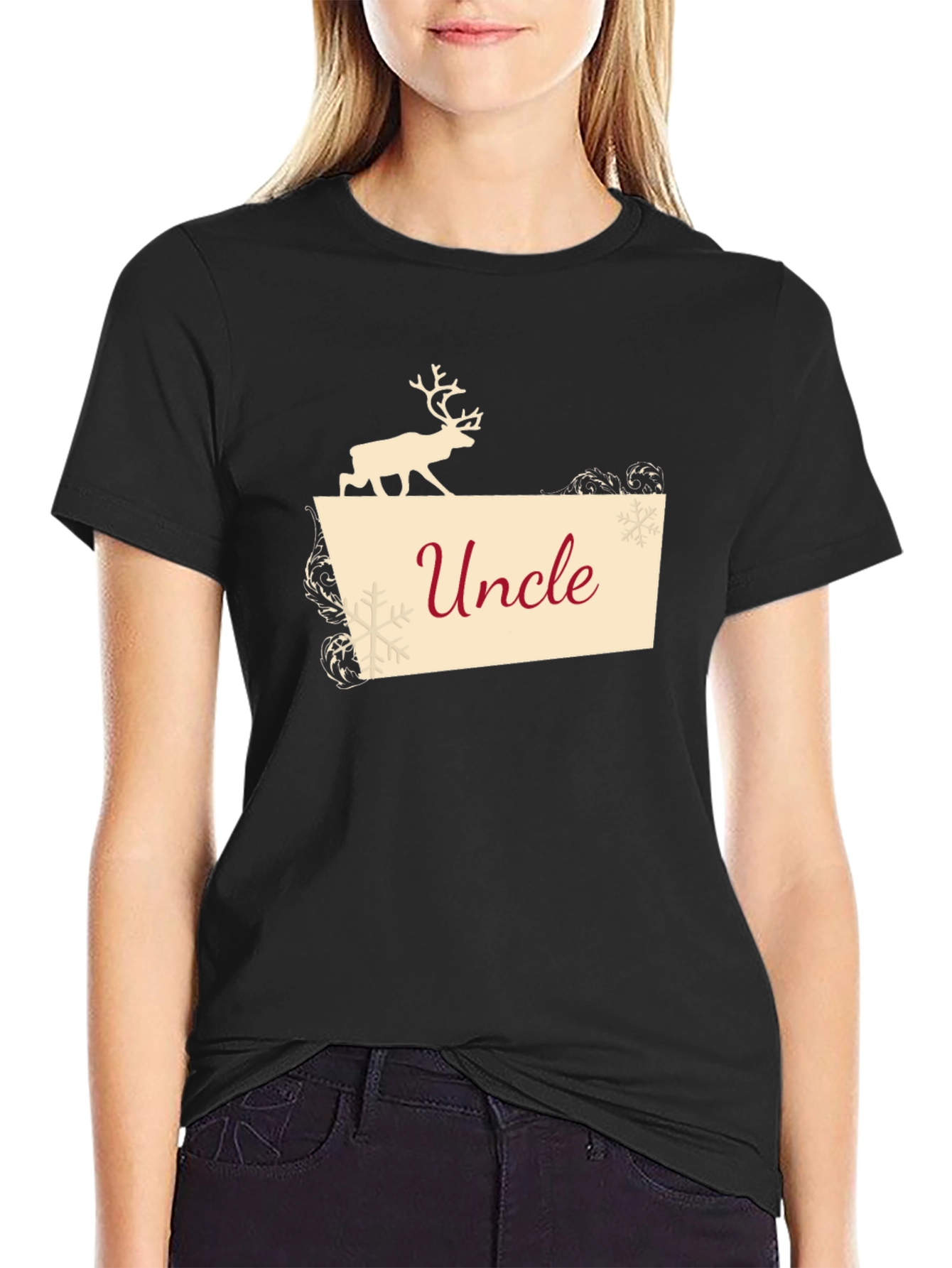 Reindeer Uncle Graphic Tee - Holiday Fun!