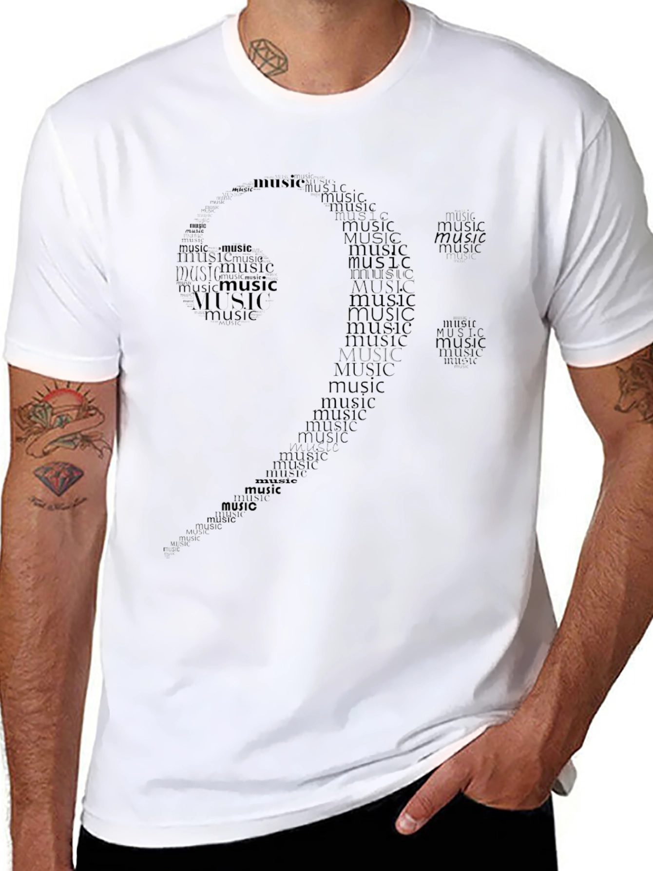 Music Note Word Art T-Shirt