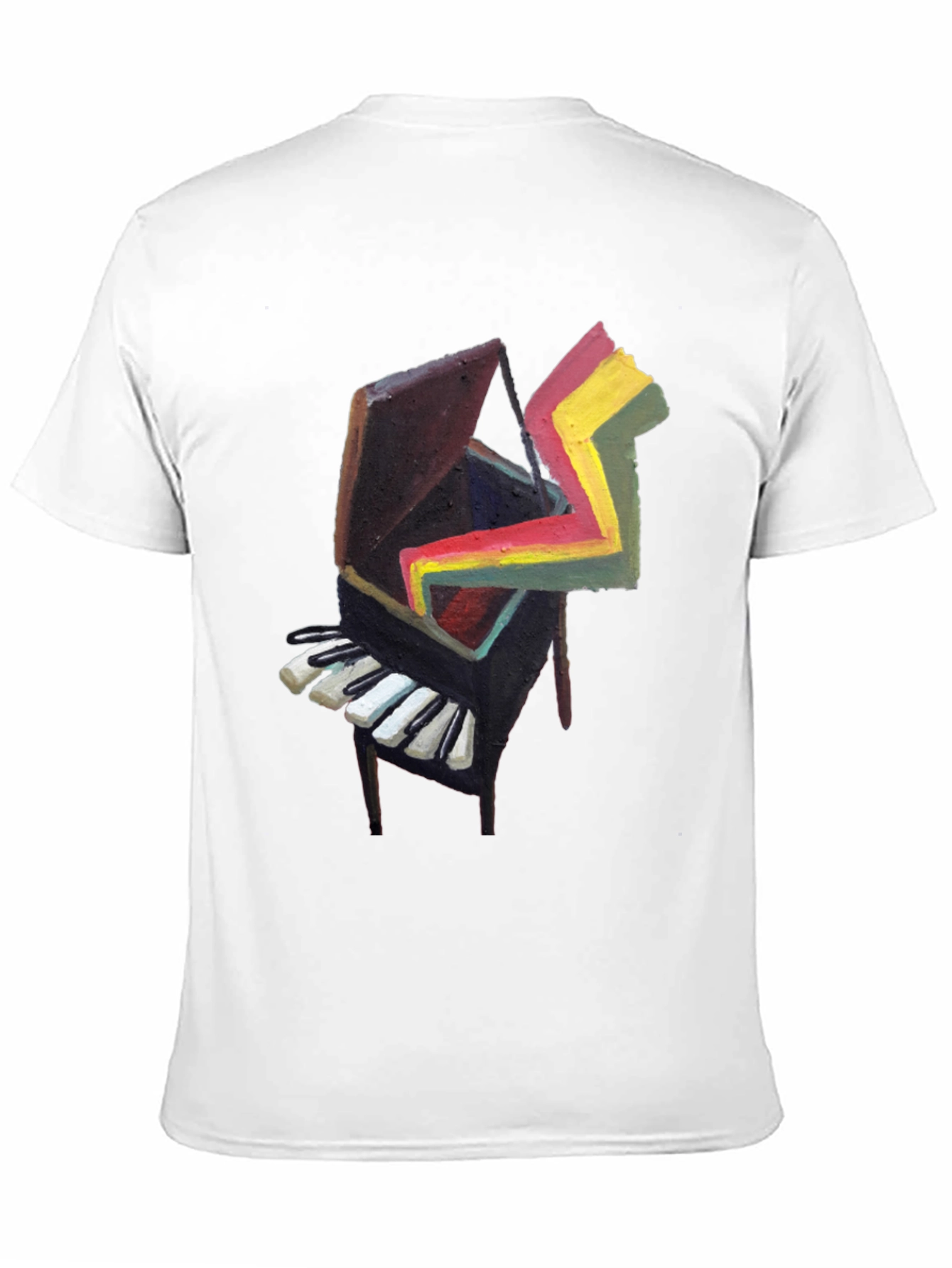 Abstract Piano Graphic Tee - Cool Art Shirt
