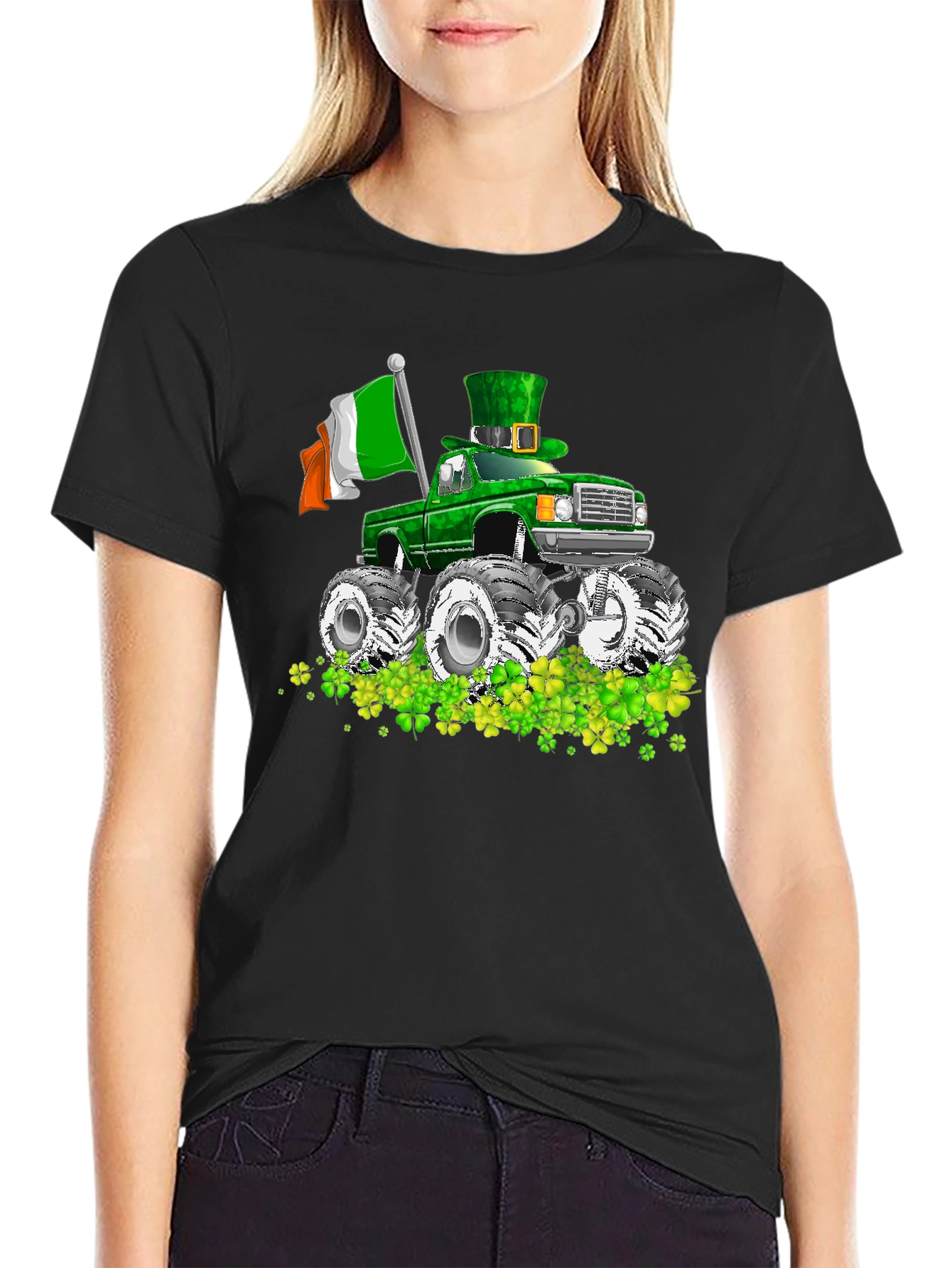 St. Patricks Day Monster Truck Graphic Tee