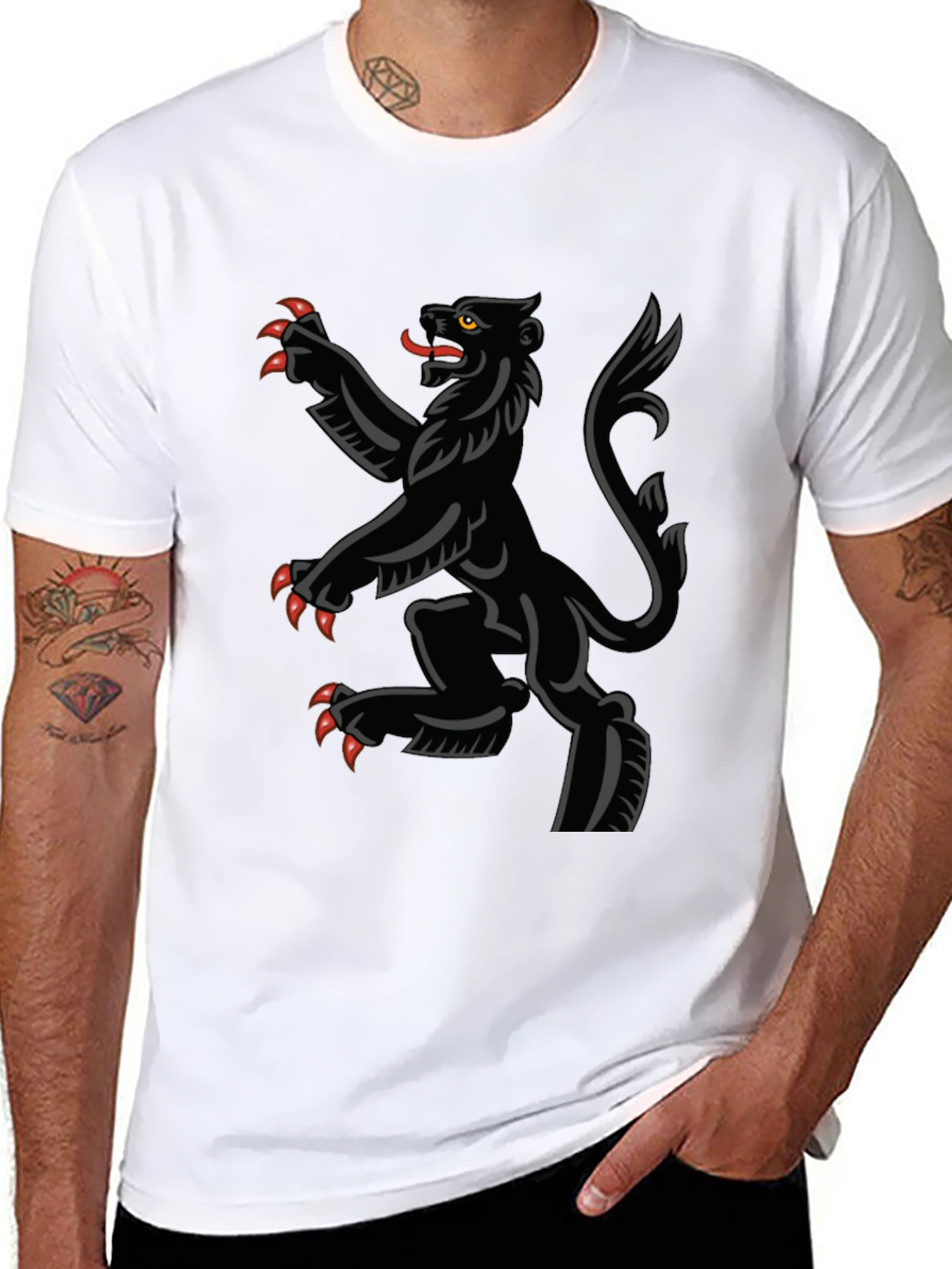 Black Rampant Lion T-Shirt