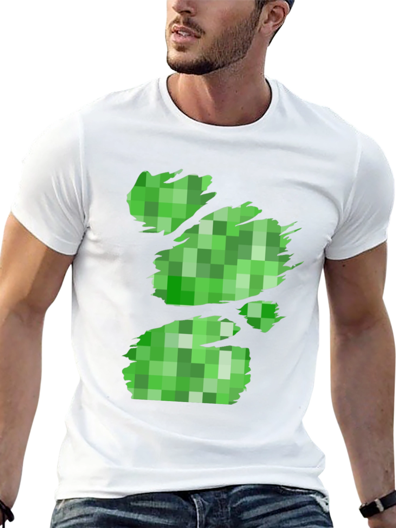 Minecraft Creeper T-Shirt - Distressed Pixelated Design