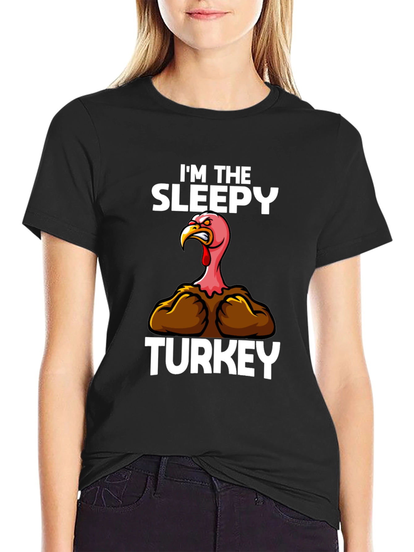 Im The Sleepy Turkey Funny Thanksgiving T-Shirt
