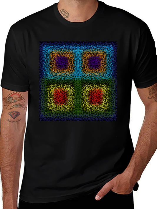 Abstract Square Pattern T-Shirt