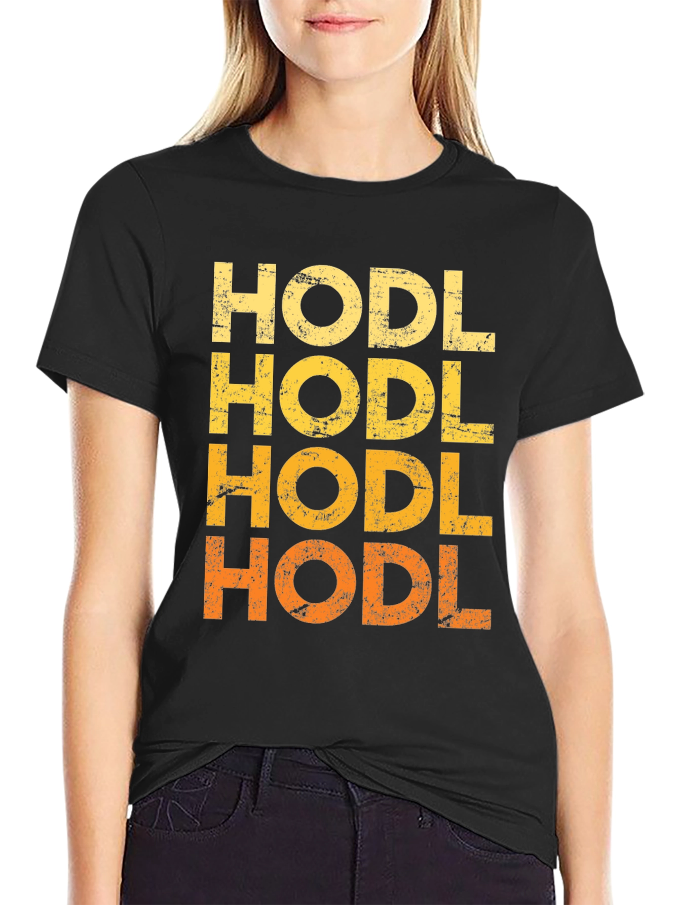 HODL Crypto T-Shirt - Distressed Graphic Tee