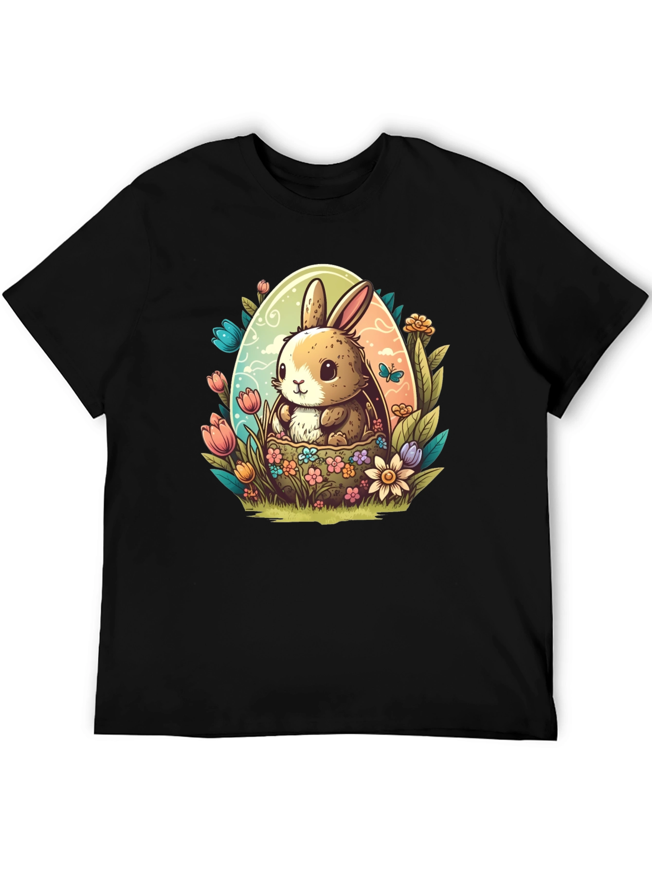 Cute Easter Bunny Egg Graphic Tee