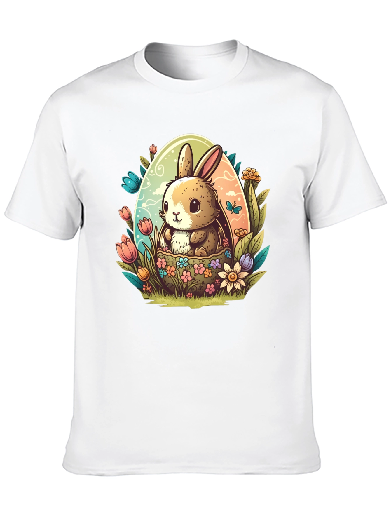 Cute Easter Bunny Egg Graphic Tee