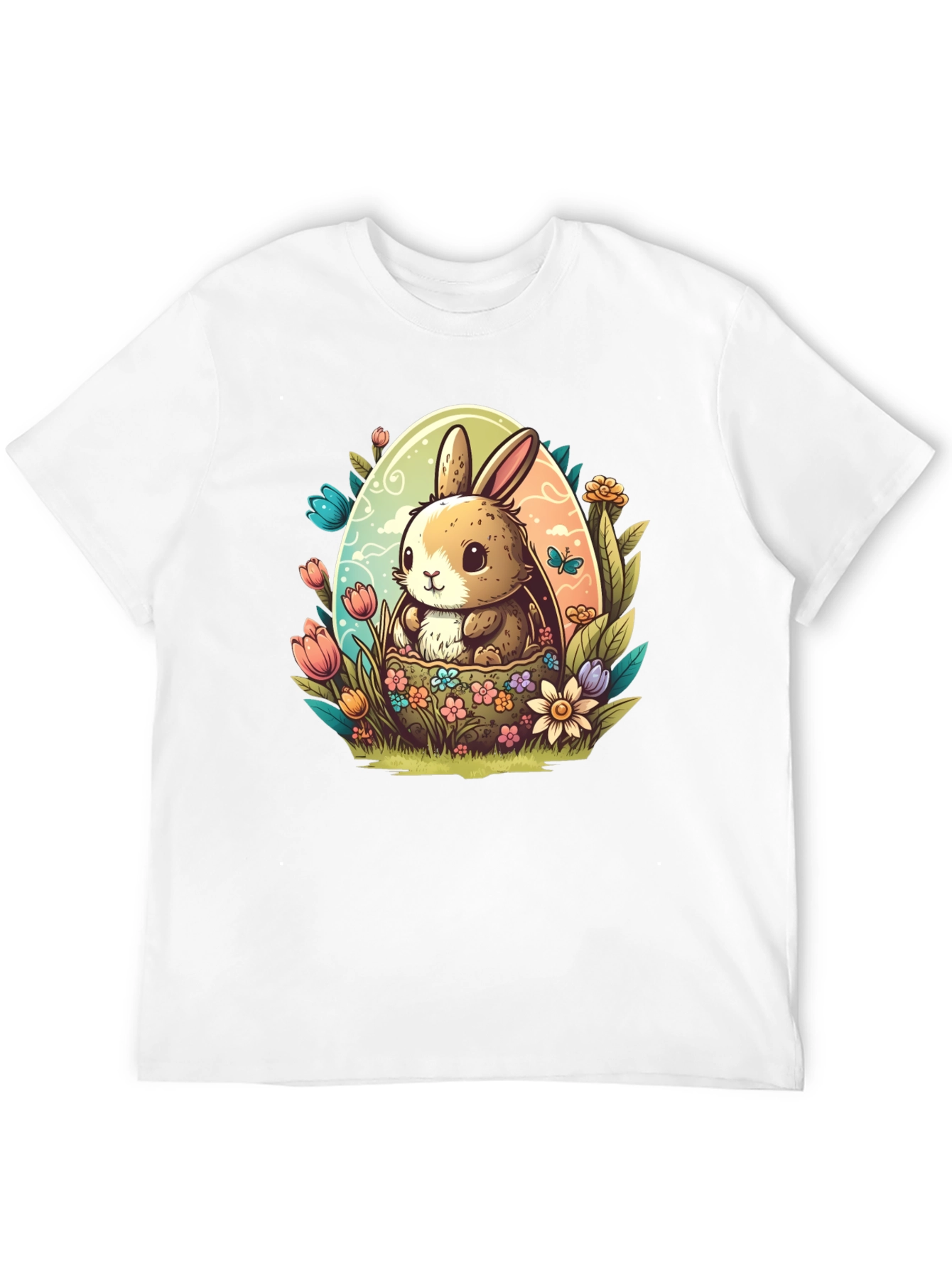 Cute Easter Bunny Egg Graphic Tee