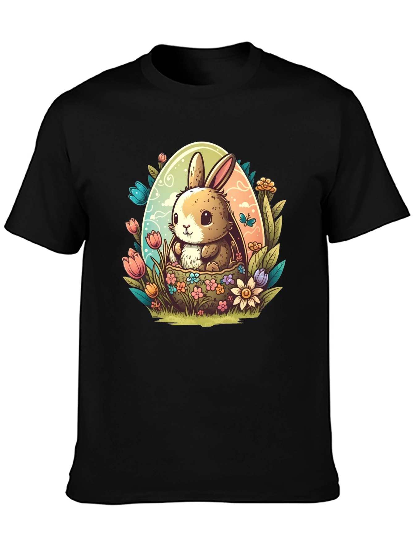 Cute Easter Bunny Egg Graphic Tee