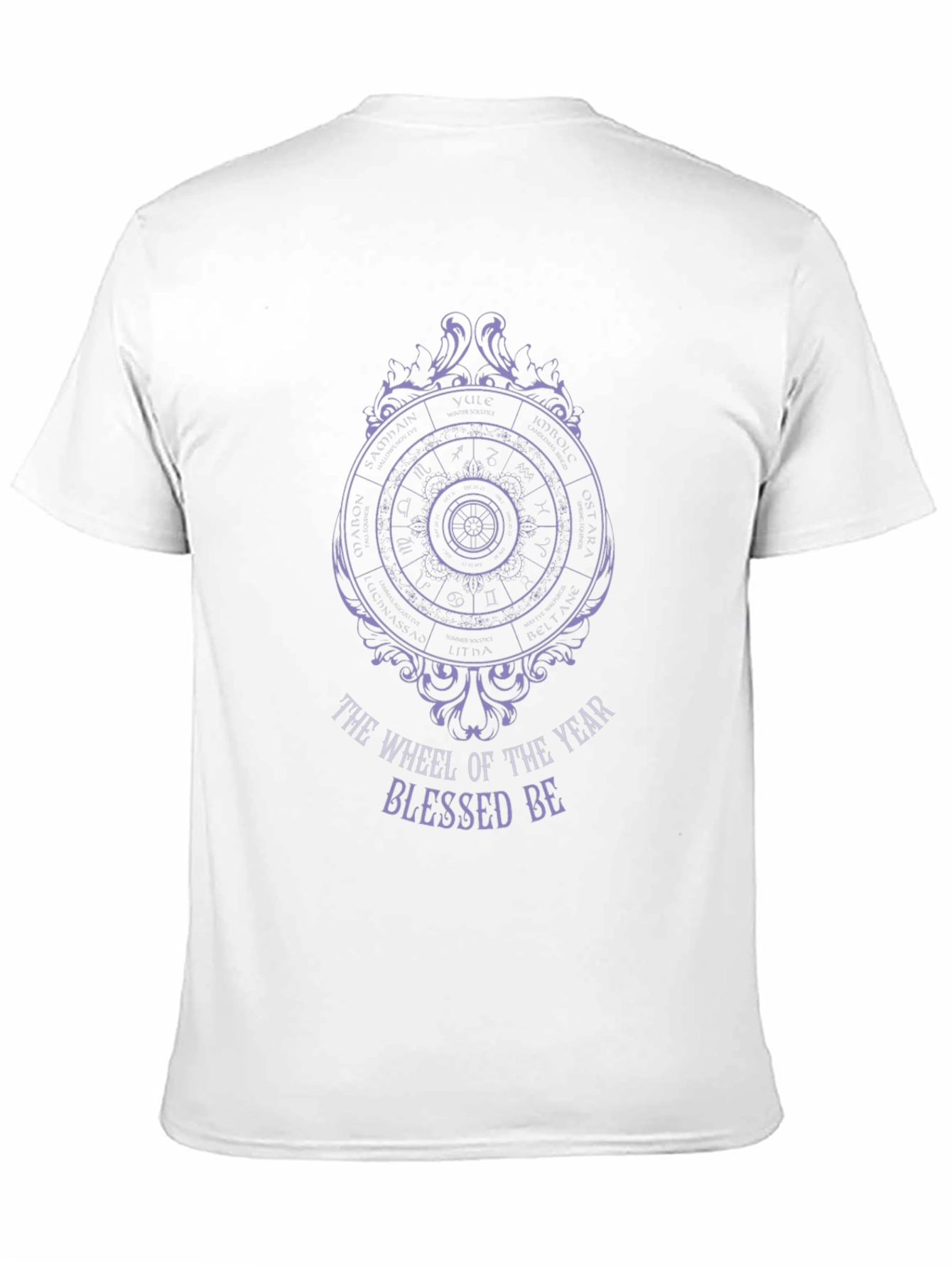 Wheel of the Year Blessed Be Black T-Shirt