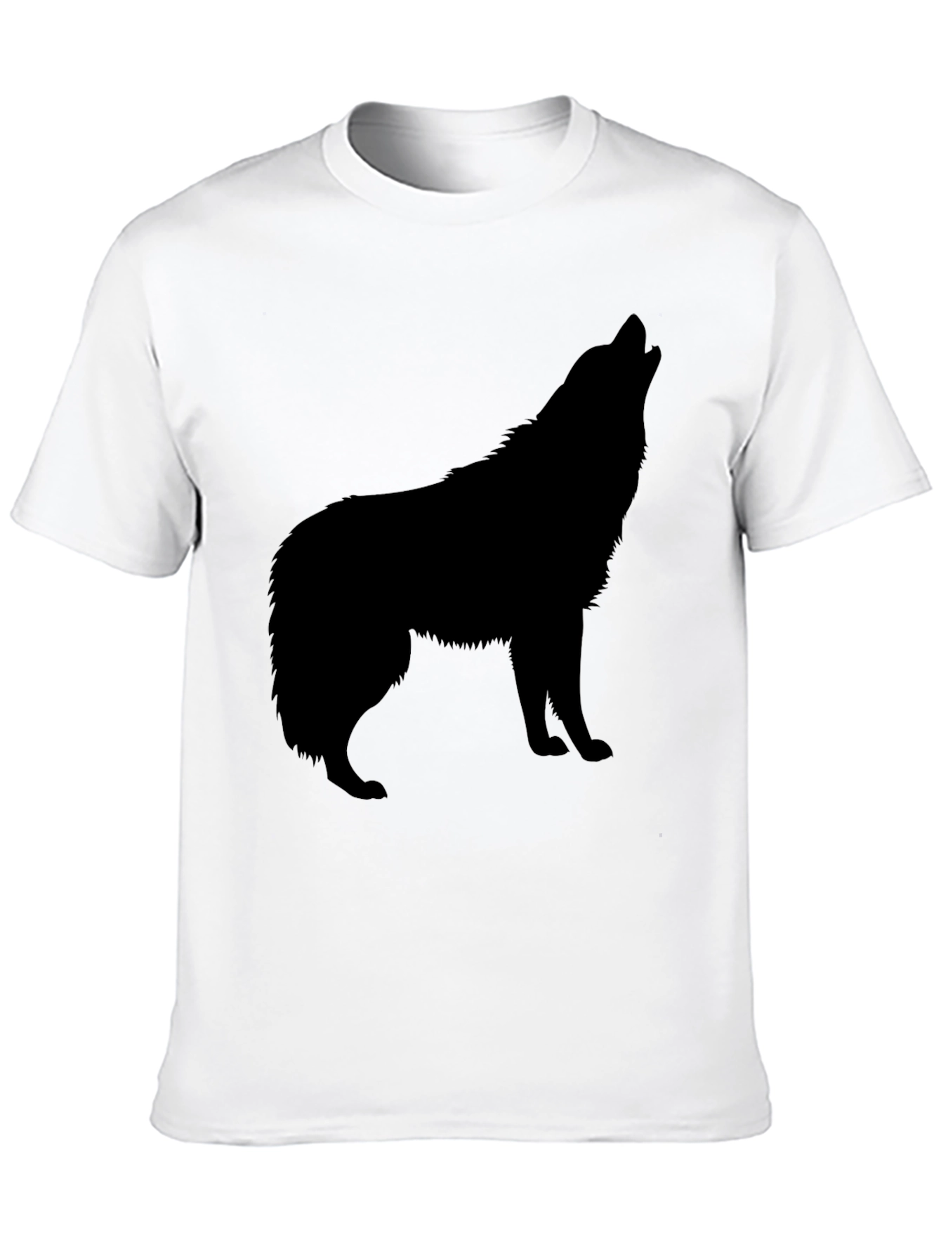 Wolf Silhouette Graphic Tee - Mens Black T-Shirt