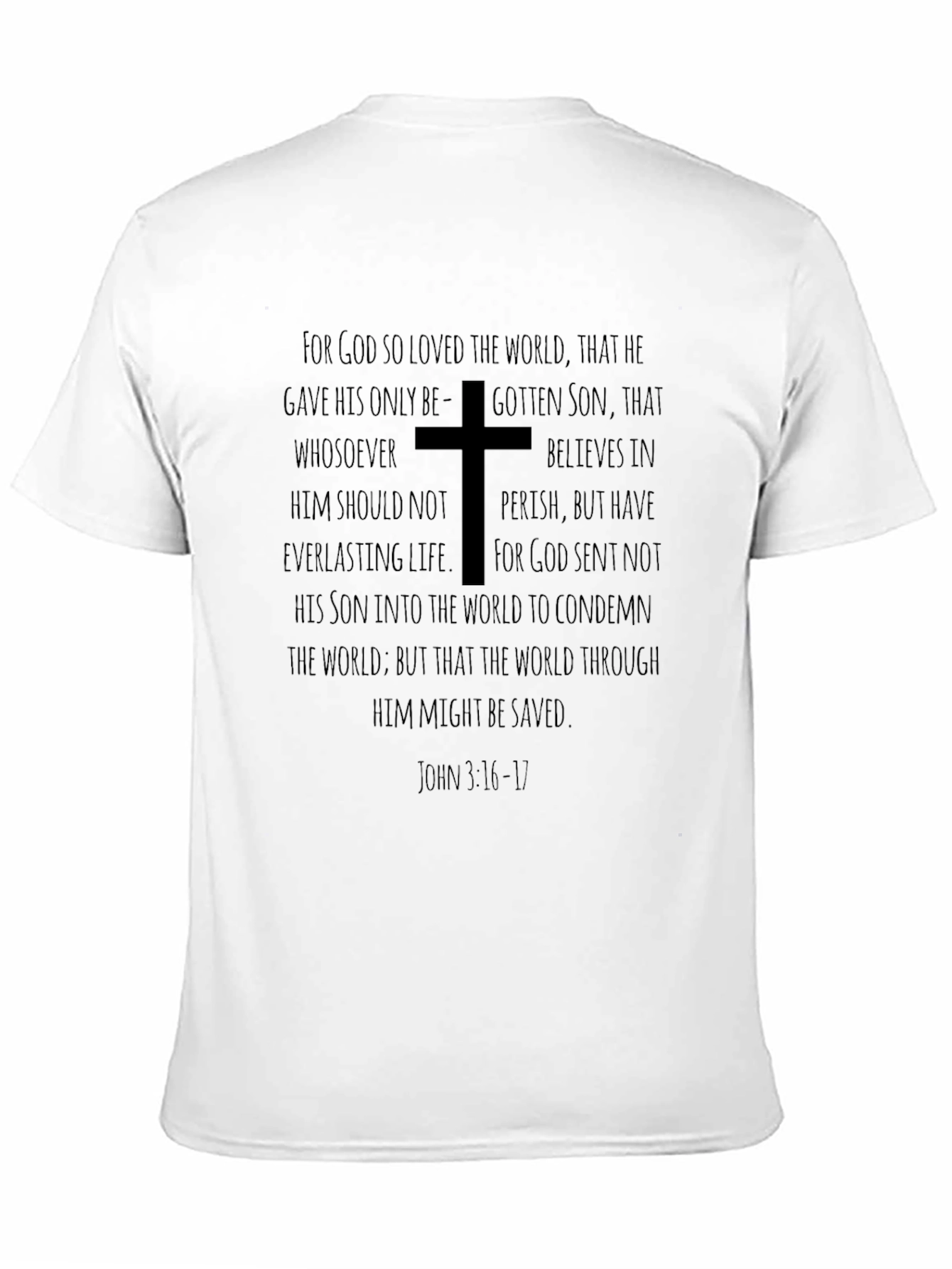 Faith-Based Graphic T-Shirt - John 3:16 Design