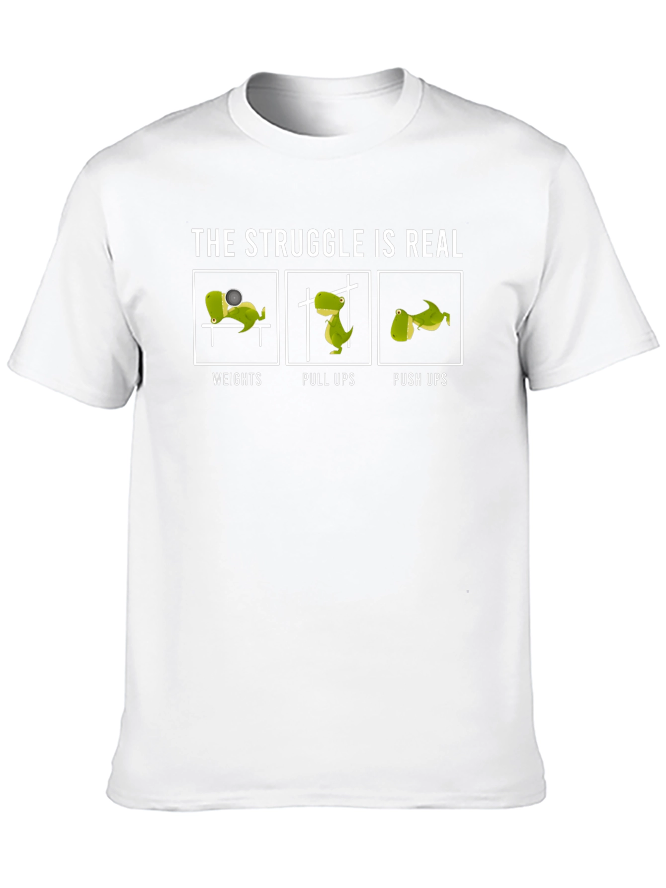 Dino Workout T-Shirt - The Struggle is Real