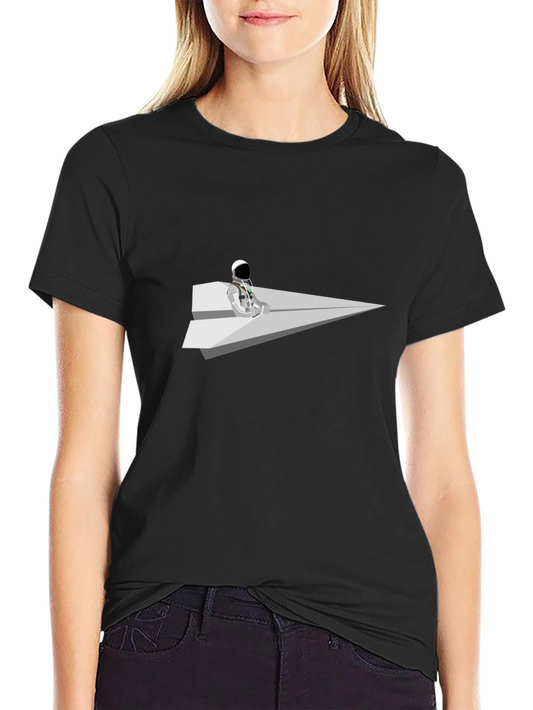 Astronaut Paper Airplane T-Shirt