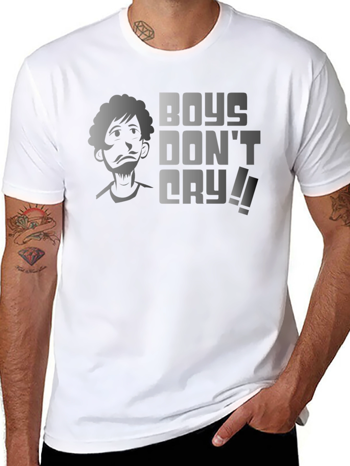Boys Dont Cry Graphic Tee - Funny Shaggy T-Shirt