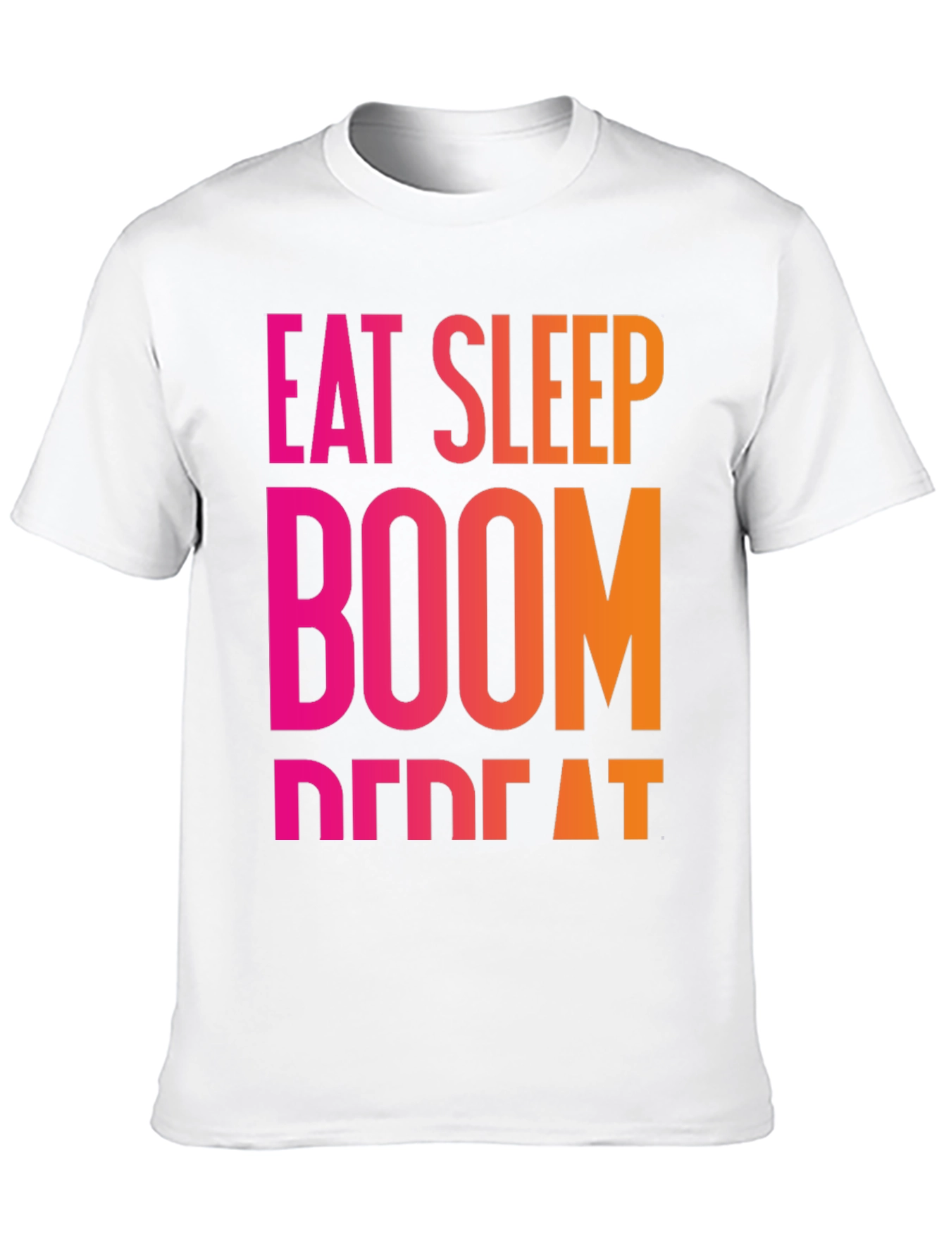 Eat Sleep Boom Repeat Black T-Shirt