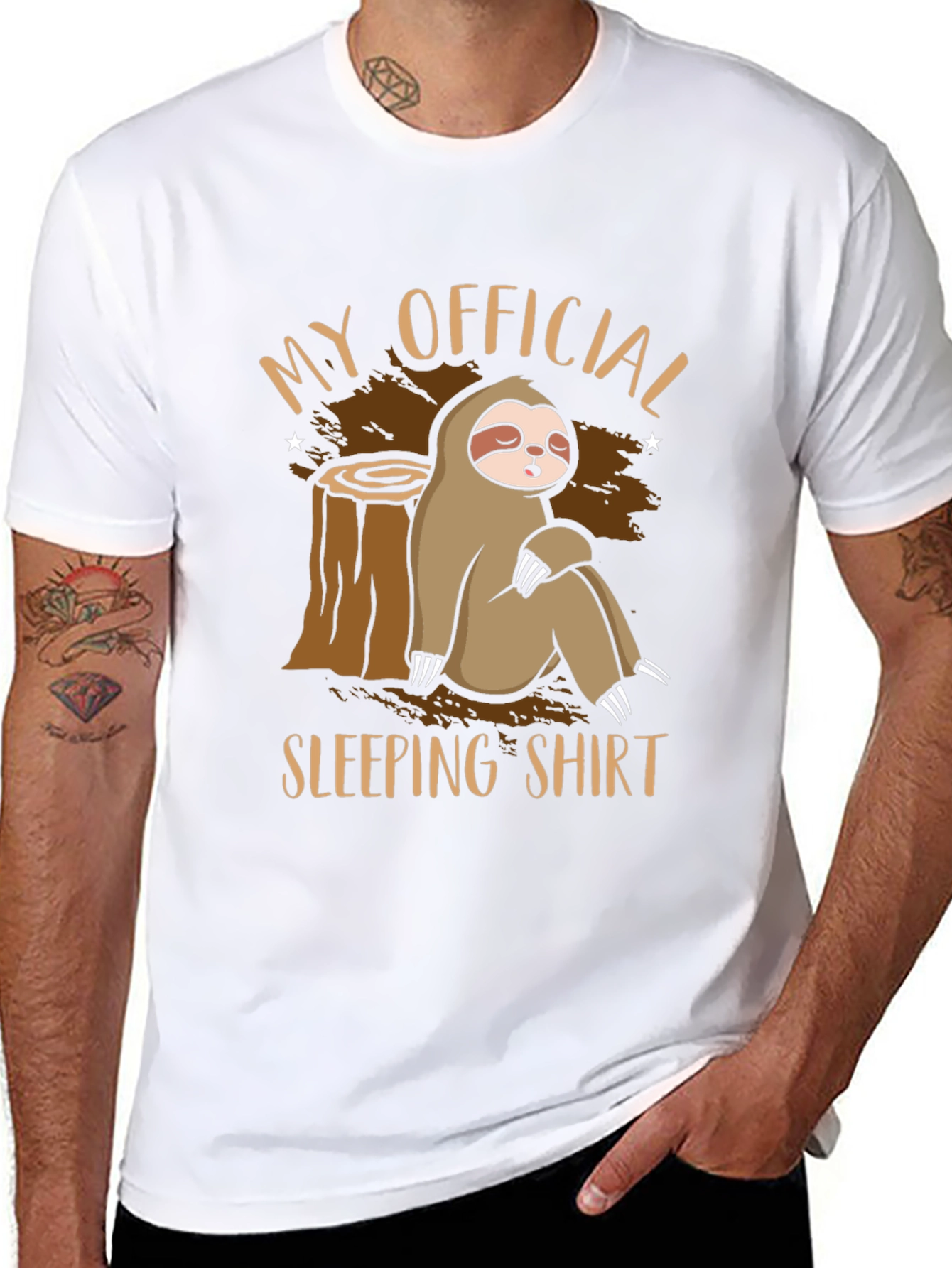 Sloth Sleeping Shirt Graphic Tee