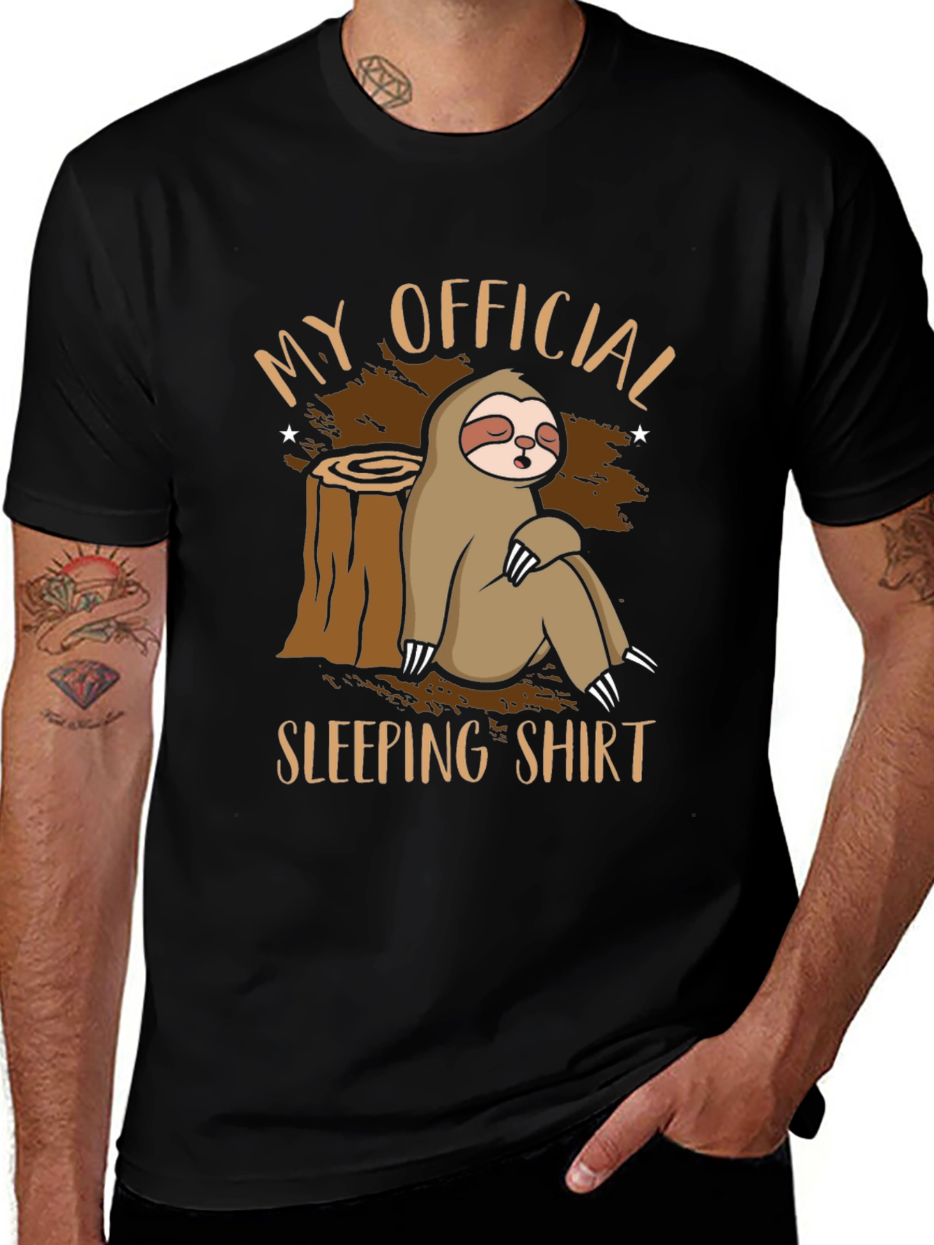 Sloth Sleeping Shirt Graphic Tee