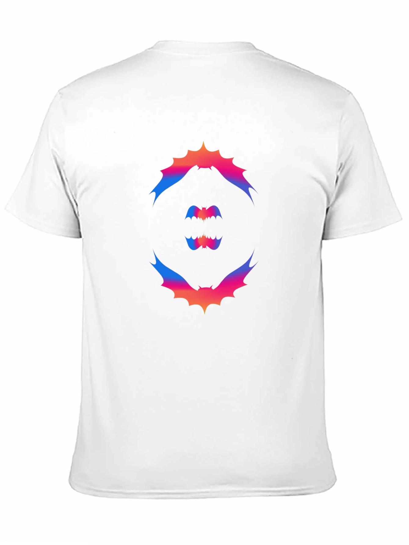 Gradient Bat Graphic Tee - Halloween Style