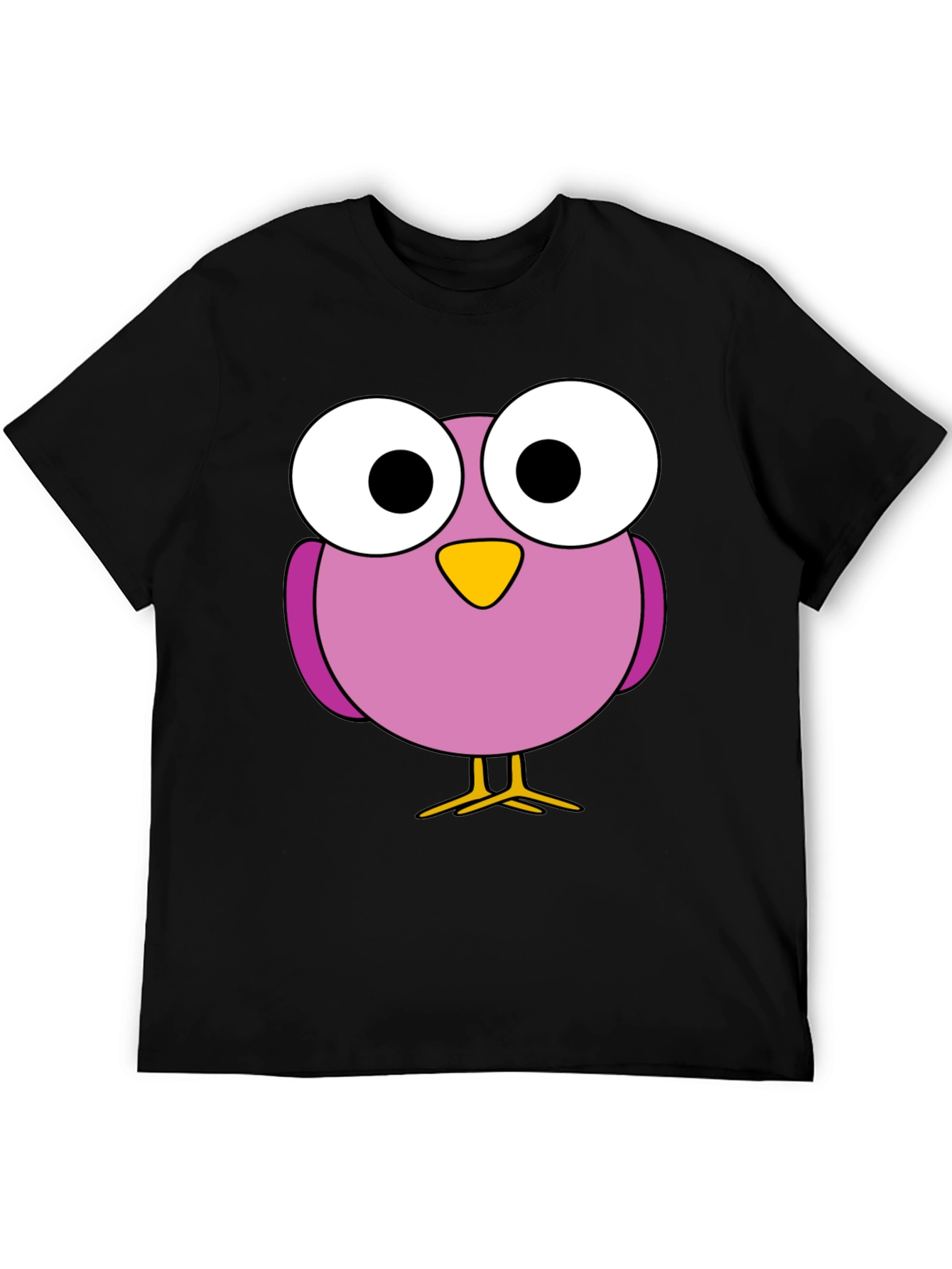 Funny Bird Graphic Tee - Casual Black T-Shirt