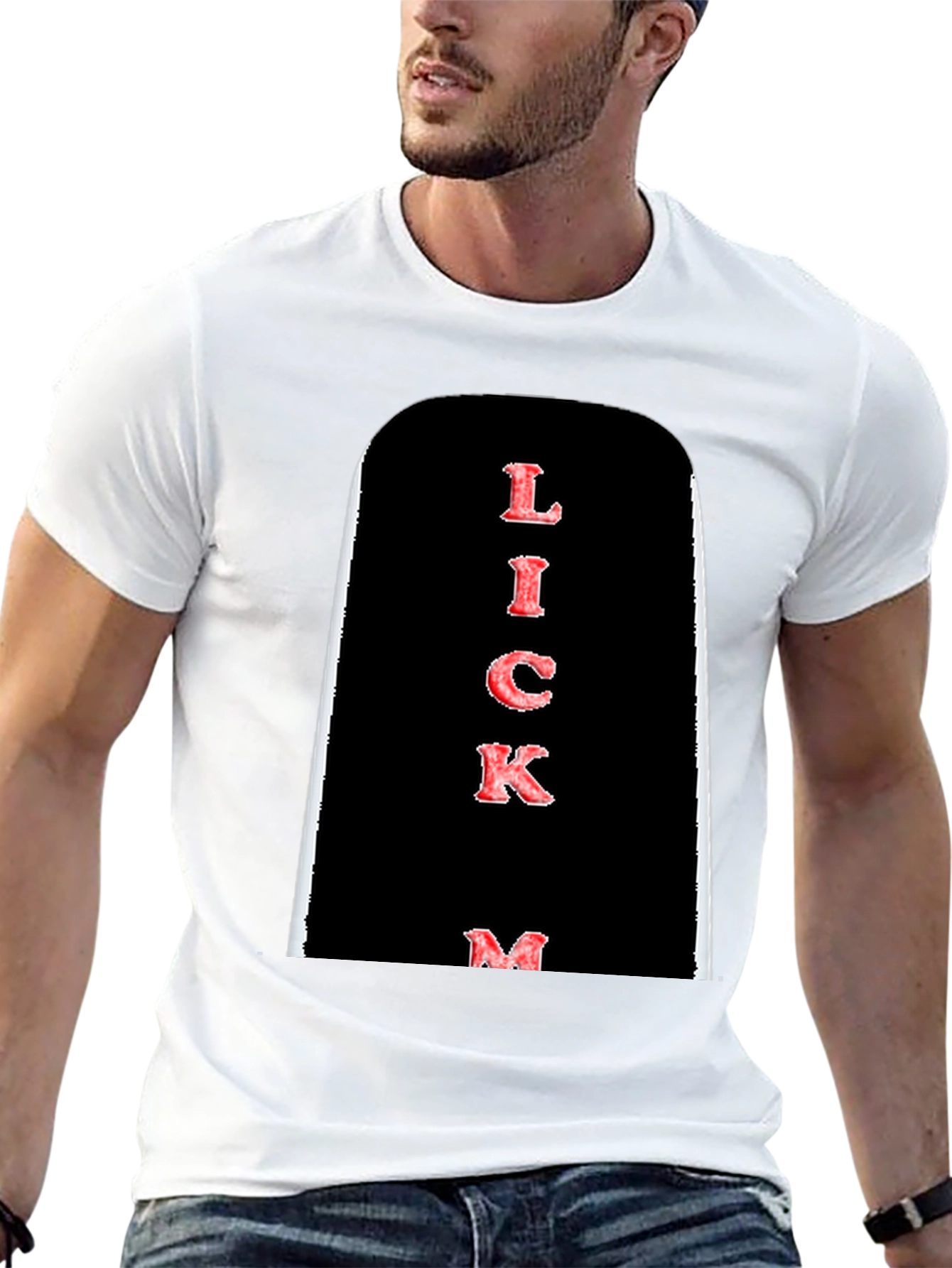 Lick Me Graphic Tee - Bold Black T-Shirt