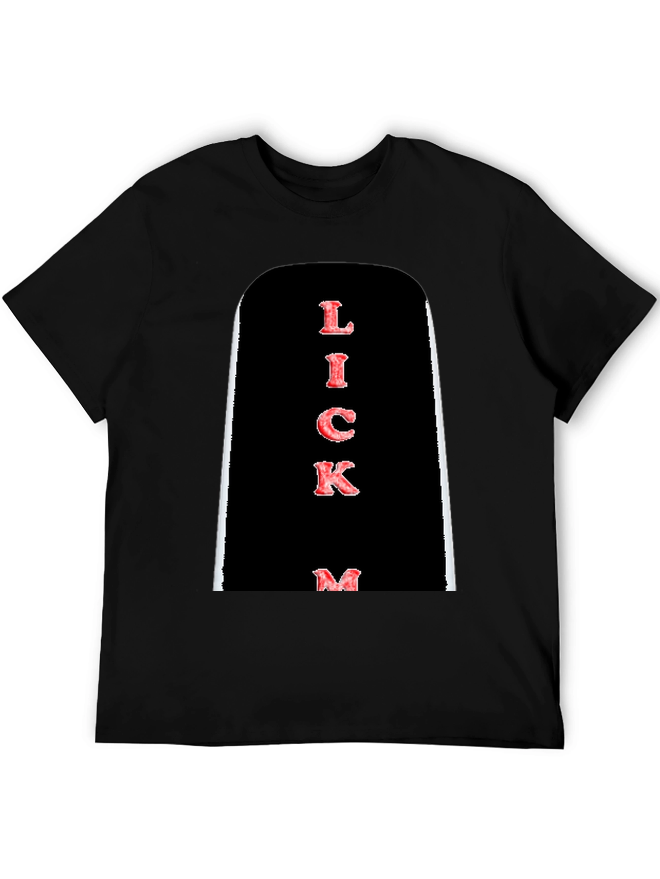Lick Me Graphic Tee - Bold Black T-Shirt