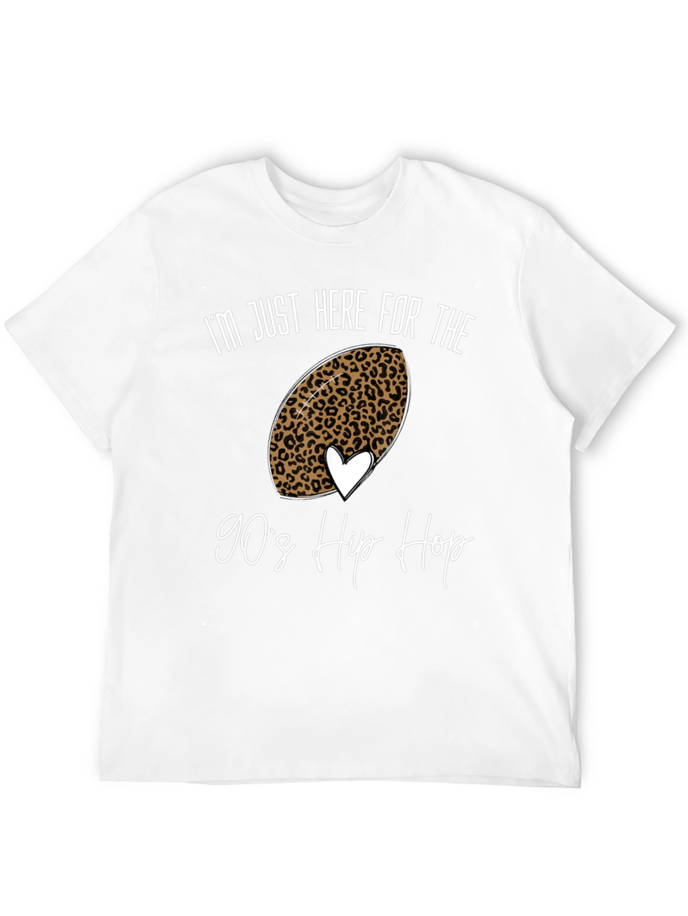 90s Hip Hop Football Leopard Print Tee