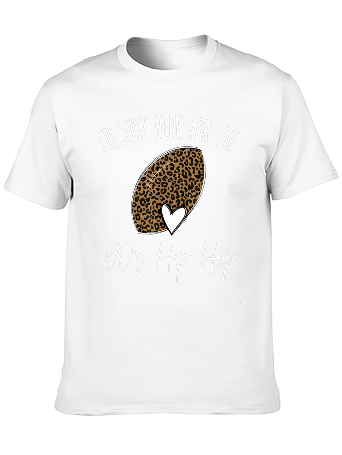 90s Hip Hop Football Leopard Print Tee