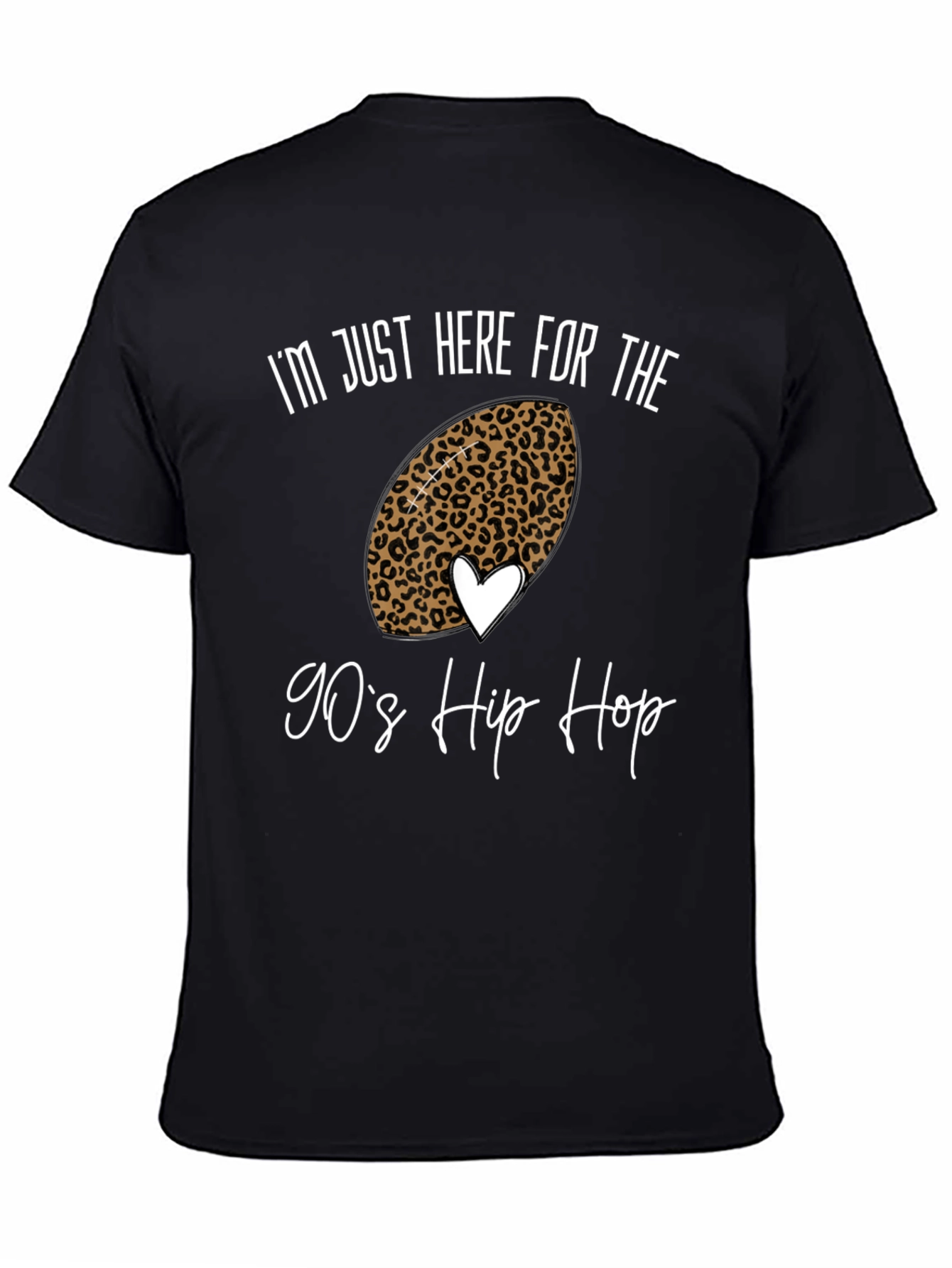 90s Hip Hop Football Leopard Print Tee