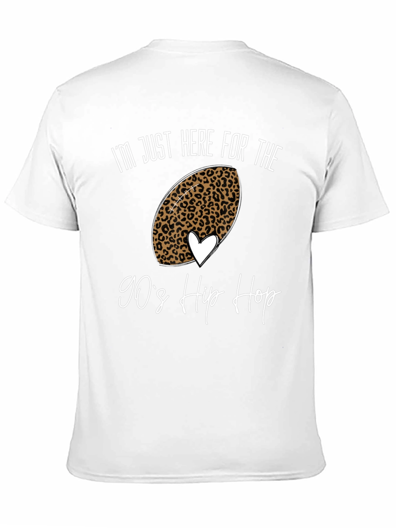 90s Hip Hop Football Leopard Print Tee