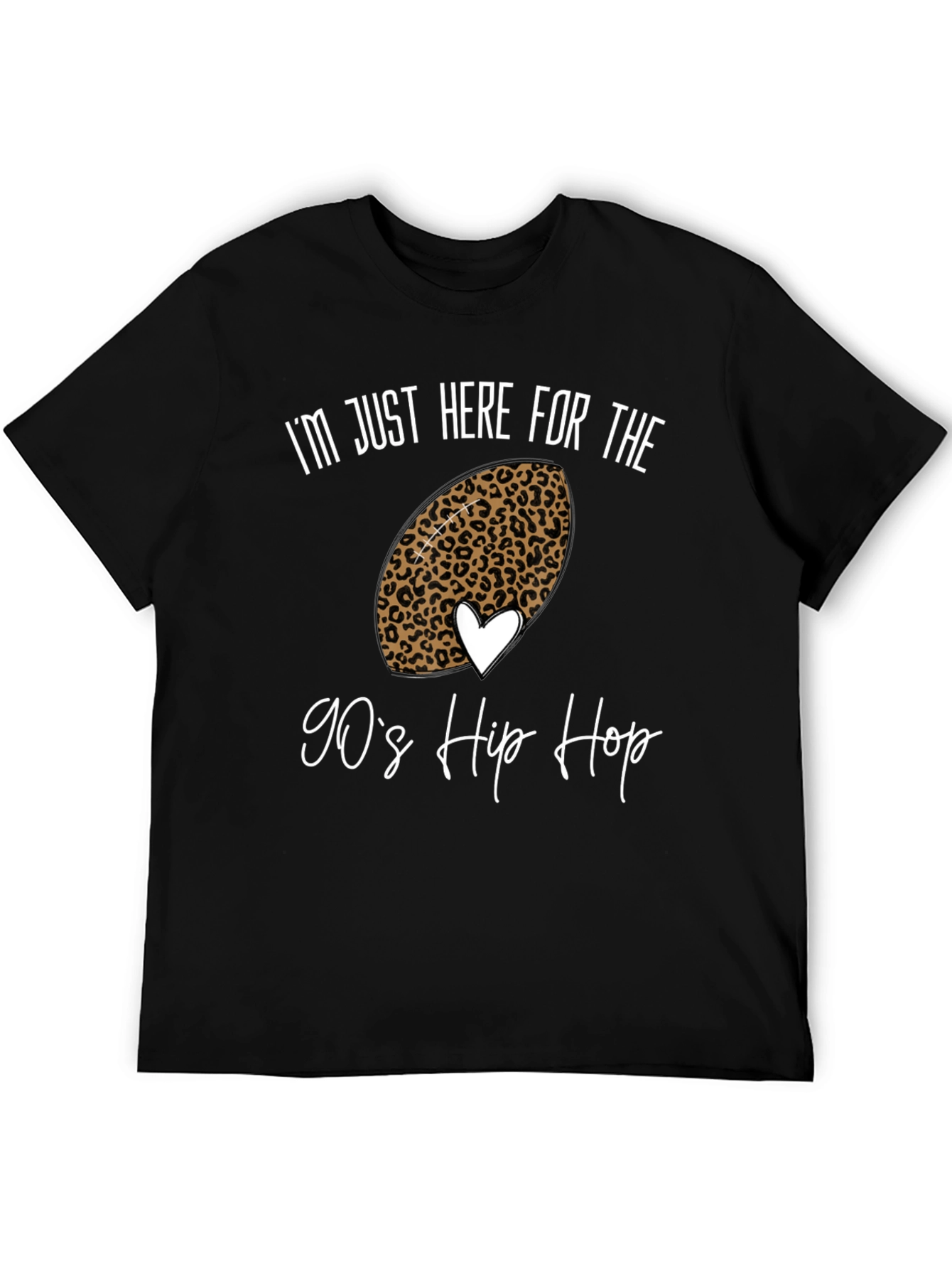 90s Hip Hop Football Leopard Print Tee