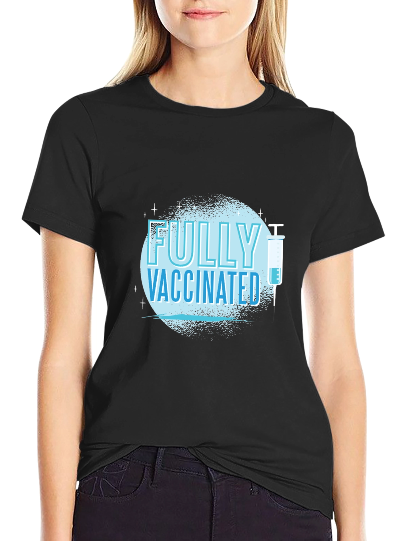 Fully Vaccinated Graphic Tee - Black