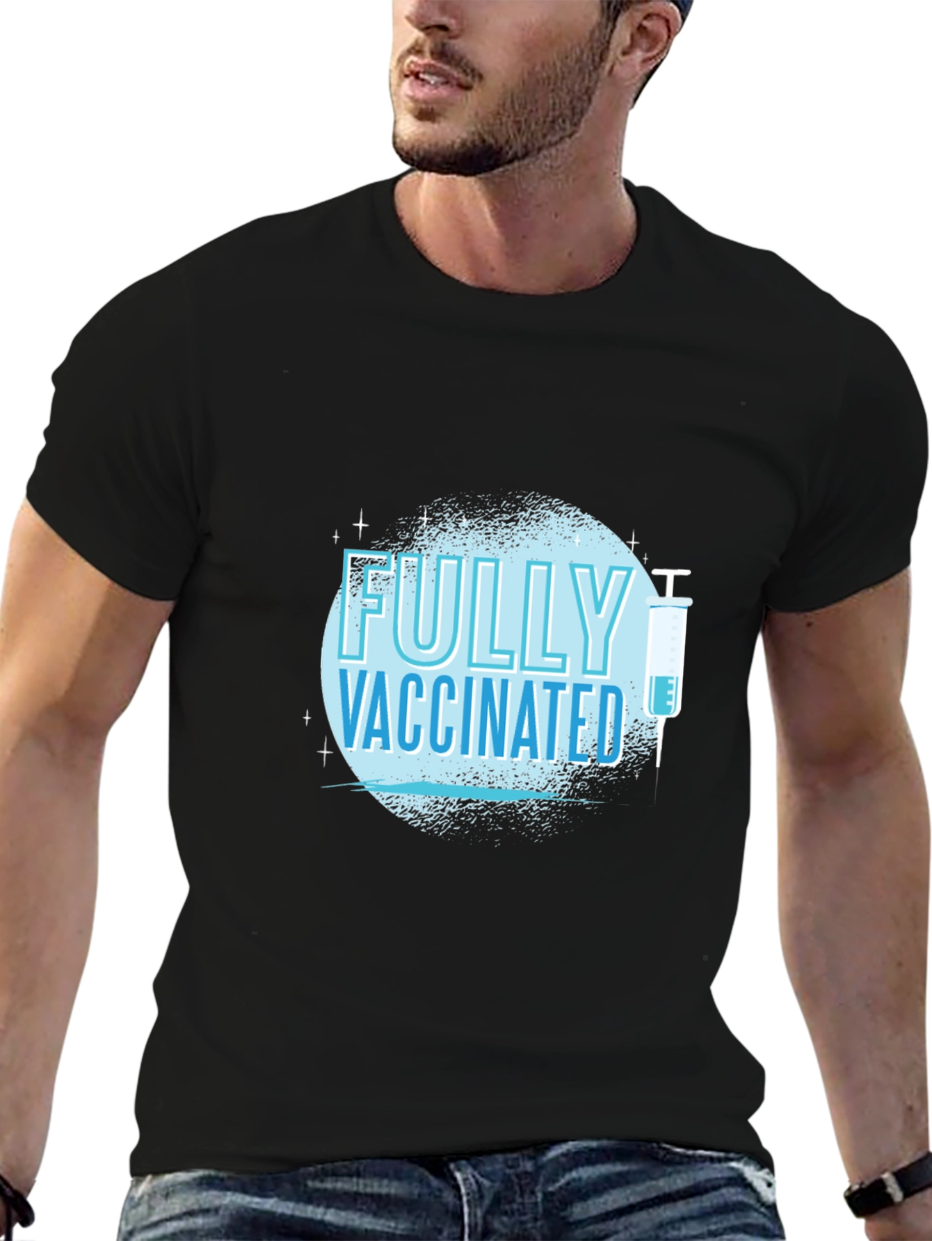 Fully Vaccinated Graphic Tee - Black
