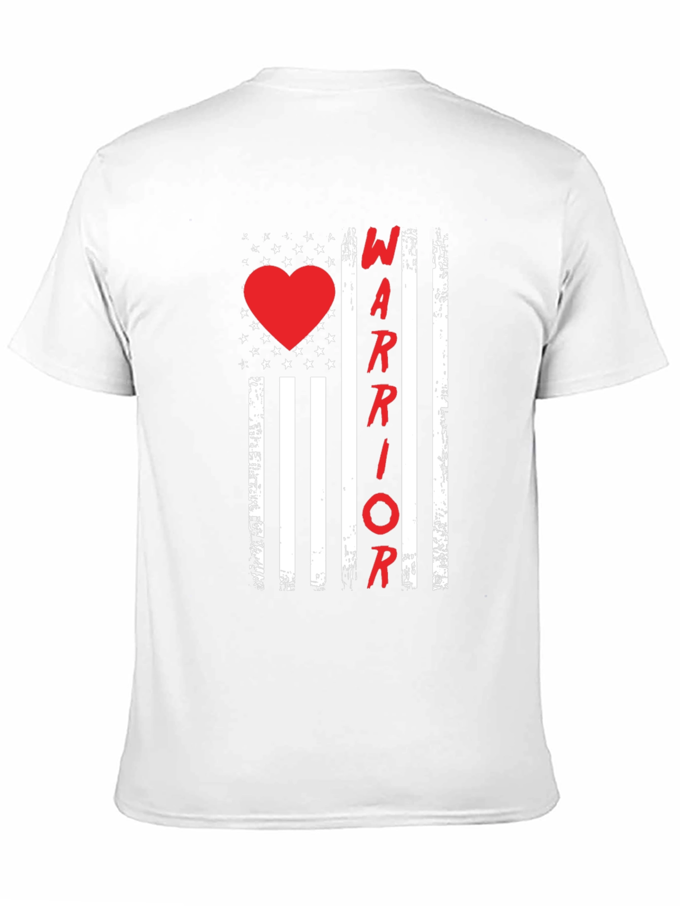 Warrior Heart Flag Graphic Tee - Black