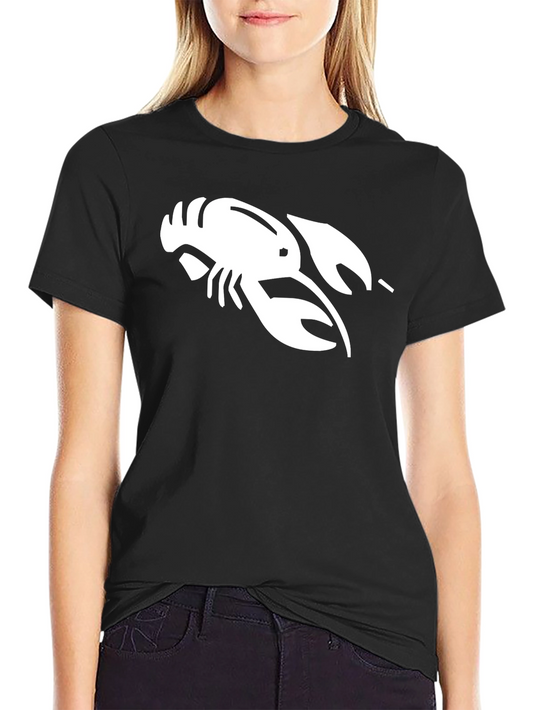 Lobster Graphic Tee - Black Casual T-Shirt