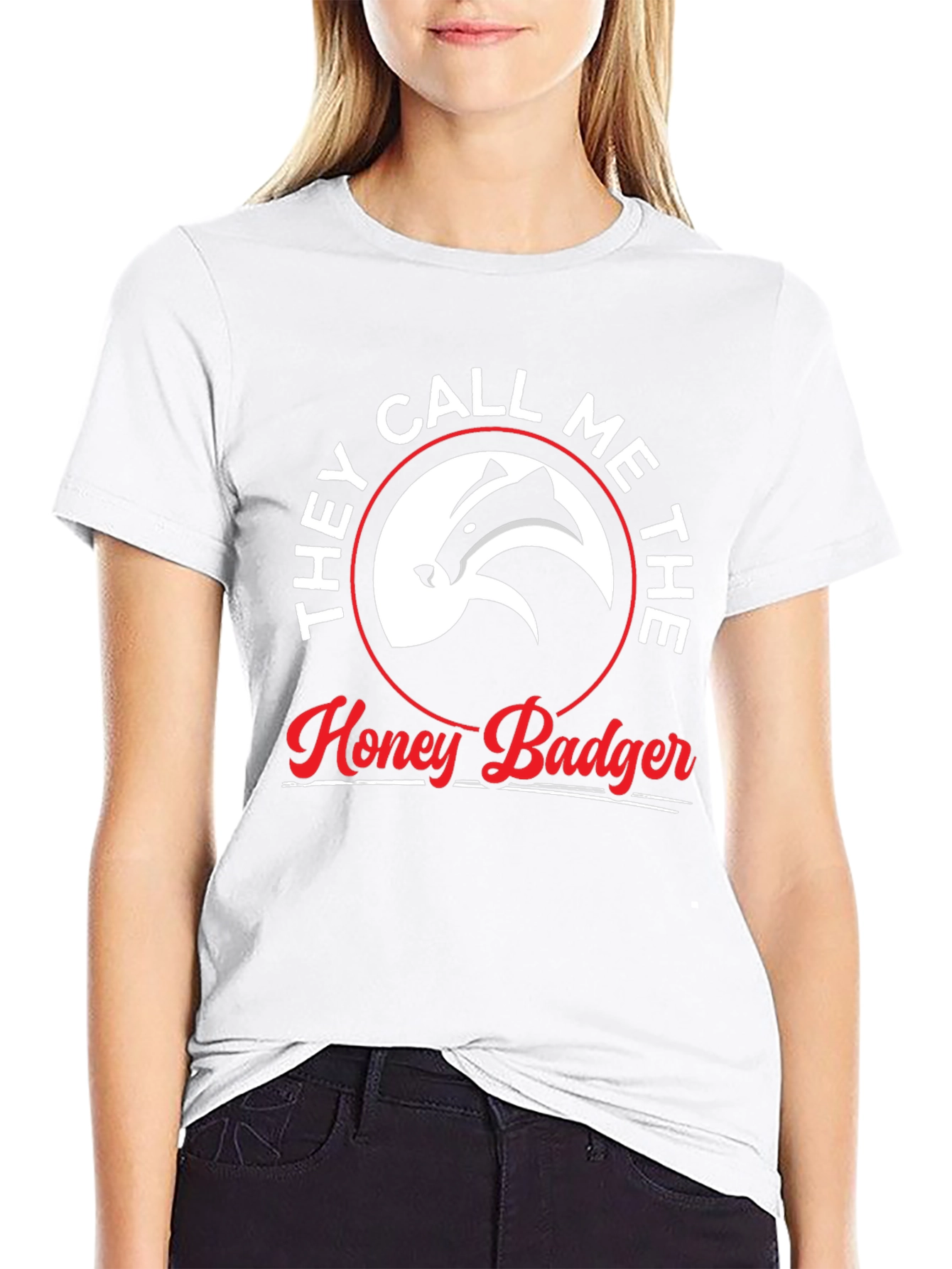 Honey Badger Graphic Tee - Unisex Black Cotton T-Shirt
