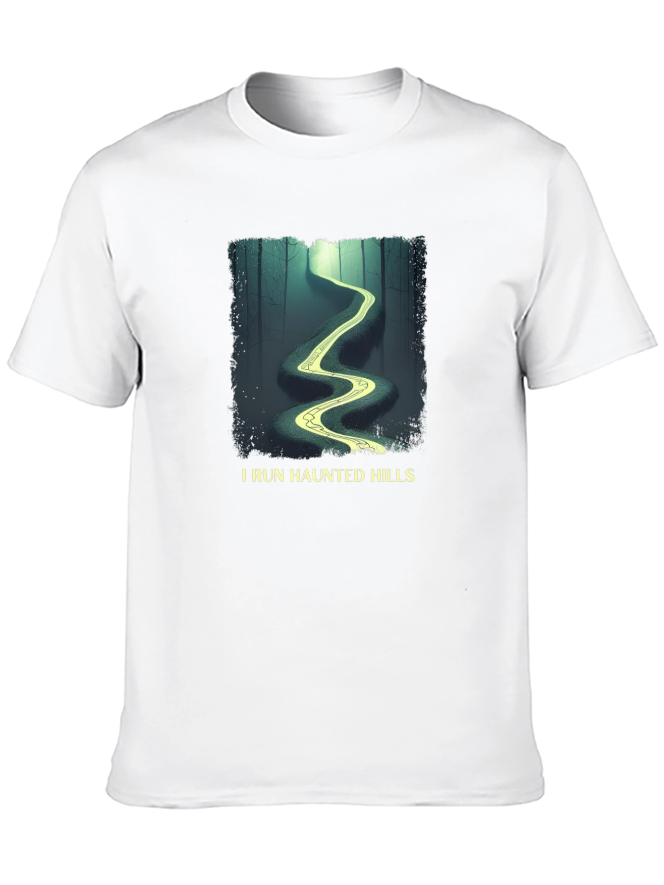 I Run Haunted Hills Black Graphic T-Shirt