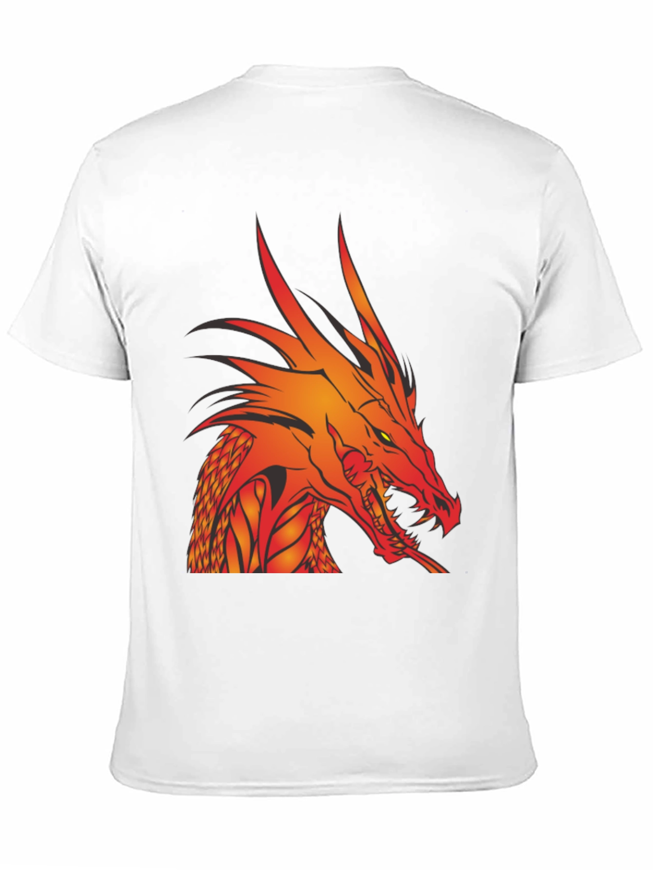 Fiery Dragon Graphic T-Shirt - Bold Black Tee