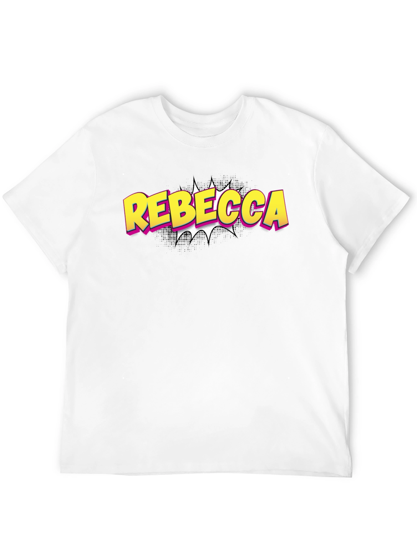 Rebecca Comic Style Black T-Shirt