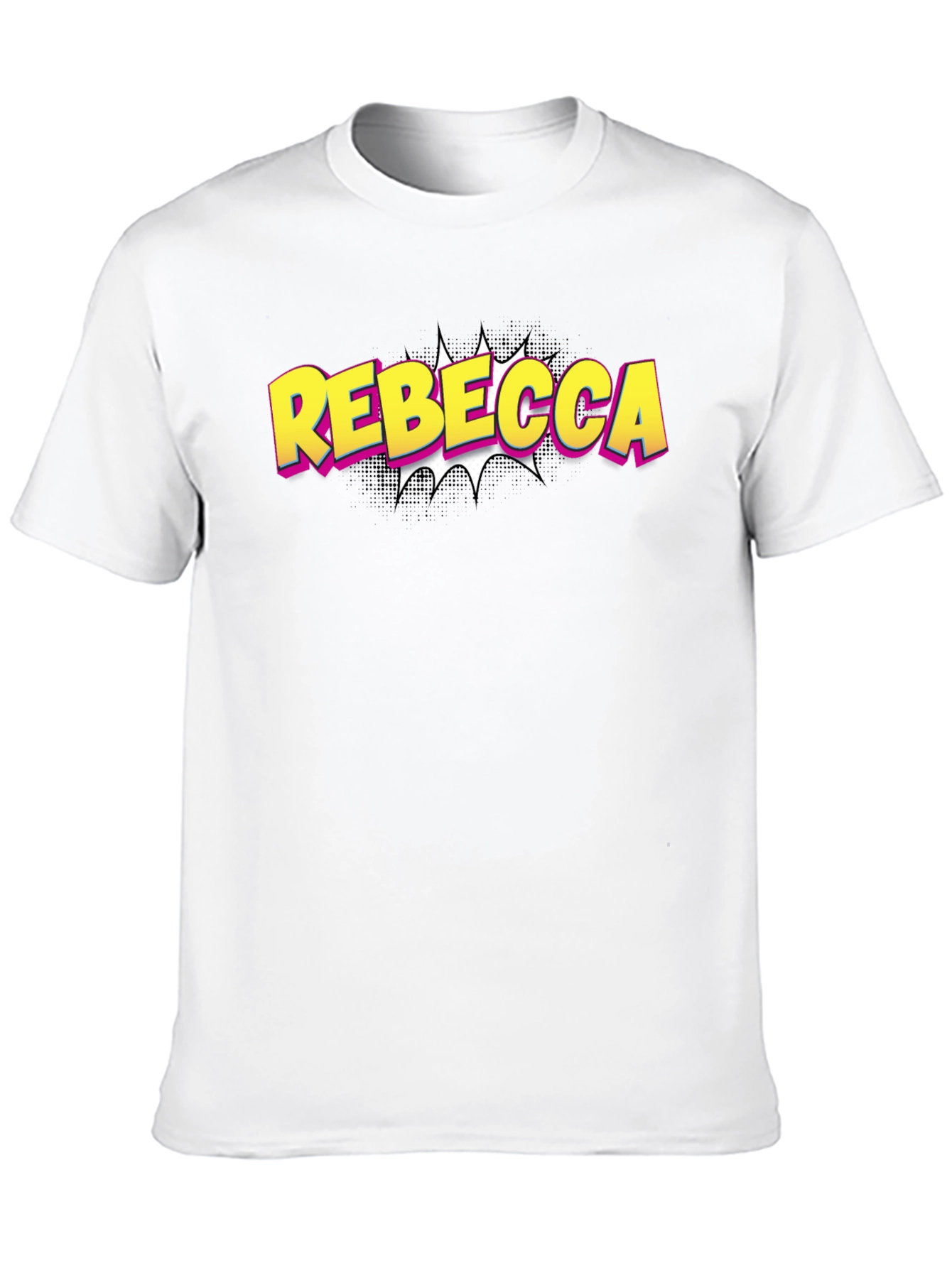 Rebecca Comic Style Black T-Shirt