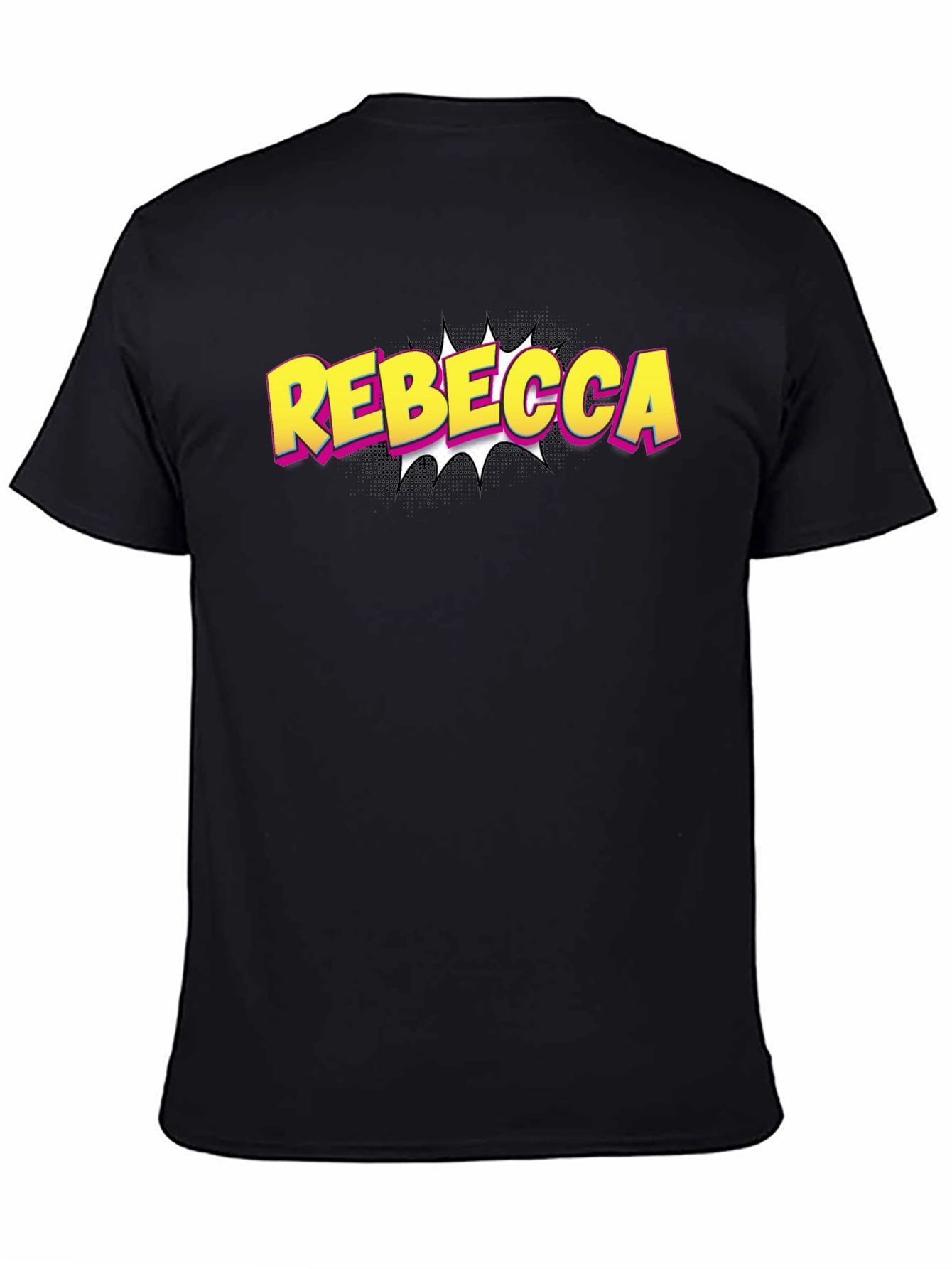 Rebecca Comic Style Black T-Shirt