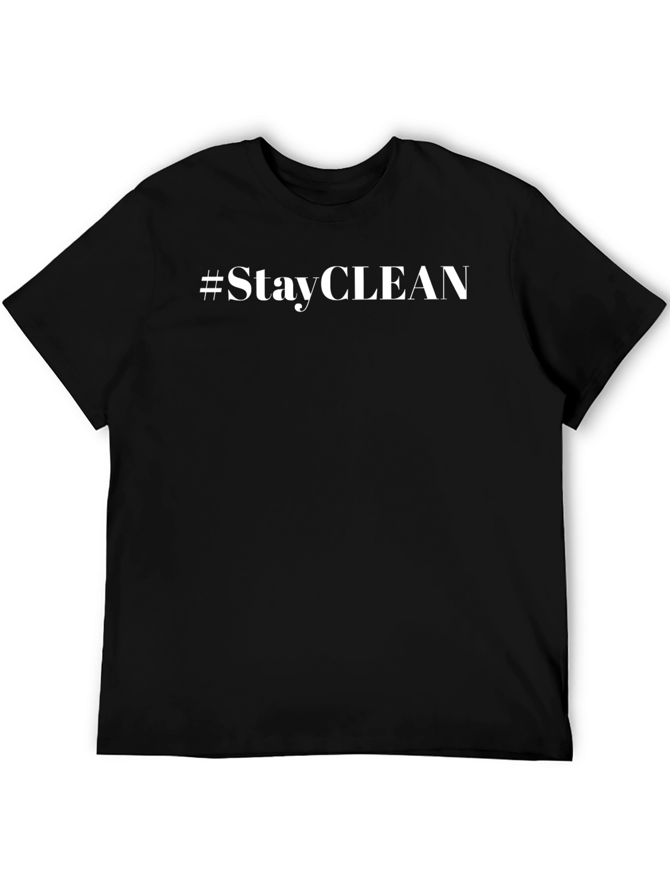 #StayCLEAN Black Graphic Tee - Short Sleeve
