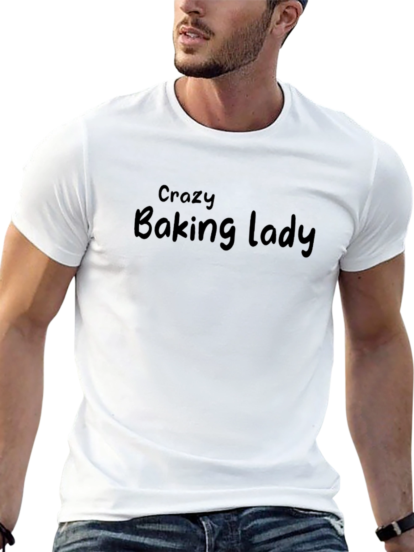 Crazy Baking Lady Black T-Shirt