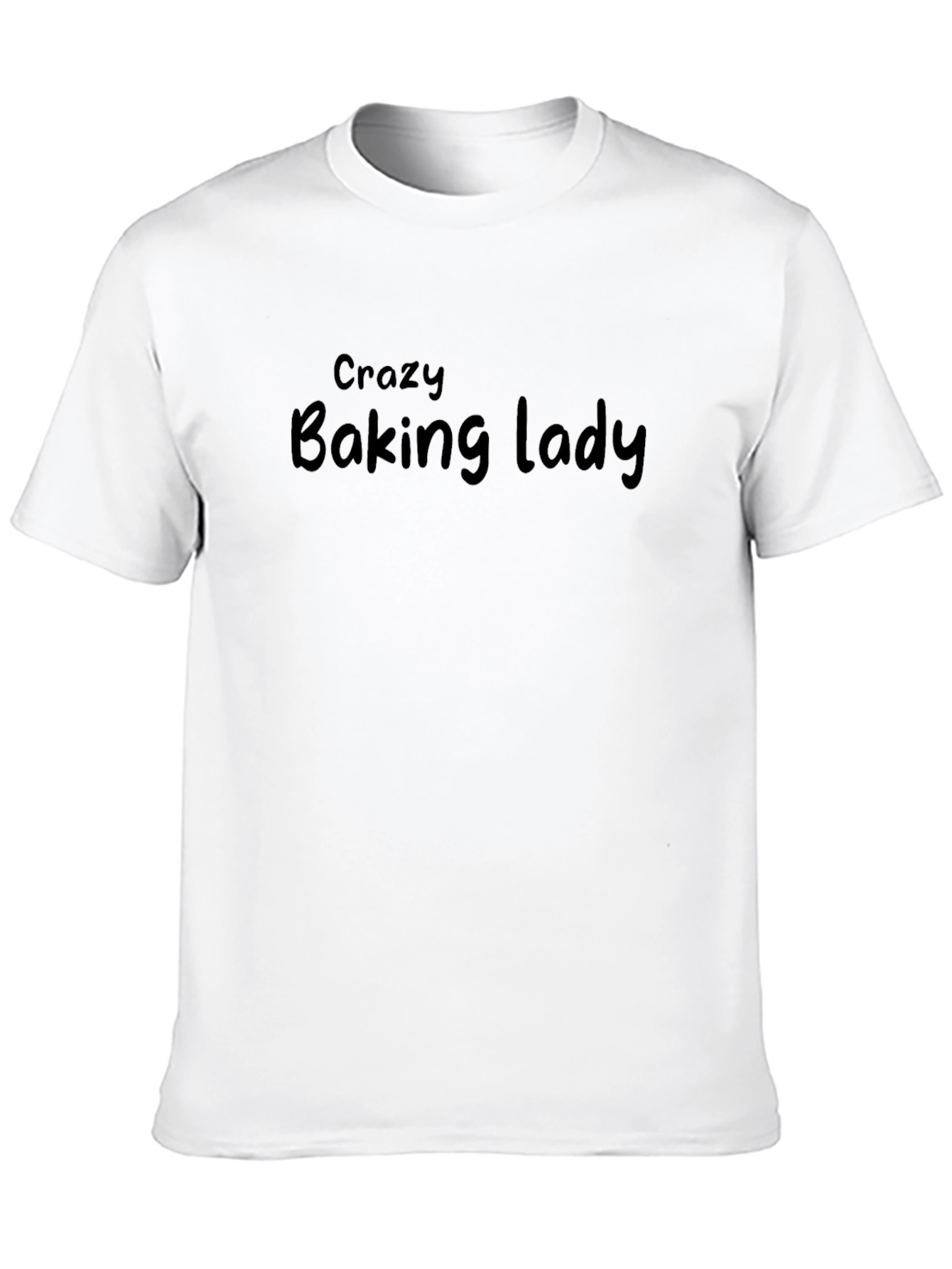 Crazy Baking Lady Black T-Shirt