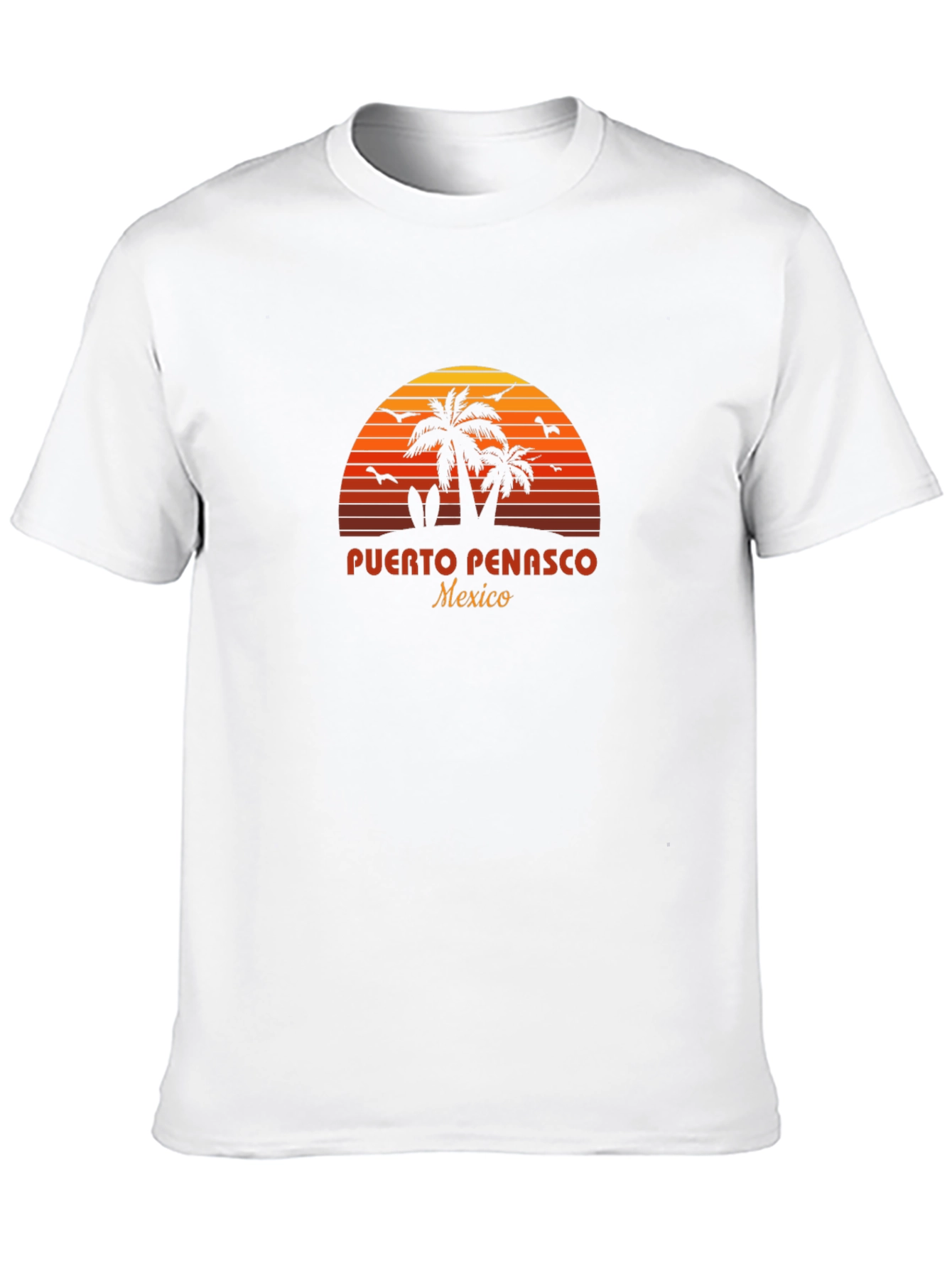 Puerto Penasco Mexico Retro Sunset Graphic T-Shirt