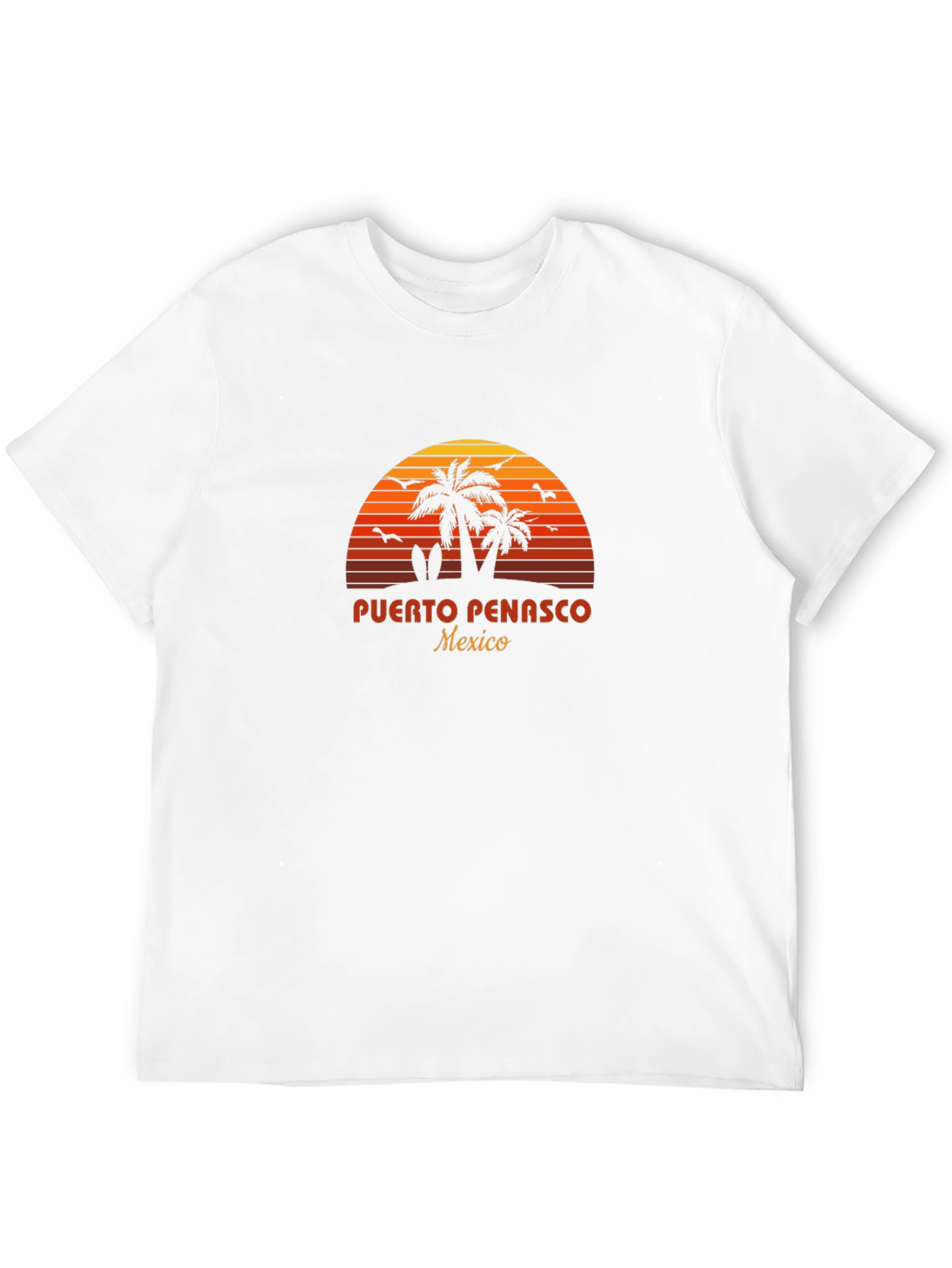 Puerto Penasco Mexico Retro Sunset Graphic T-Shirt