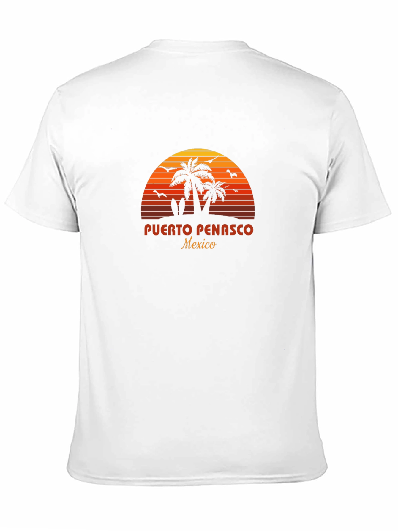 Puerto Penasco Mexico Retro Sunset Graphic T-Shirt