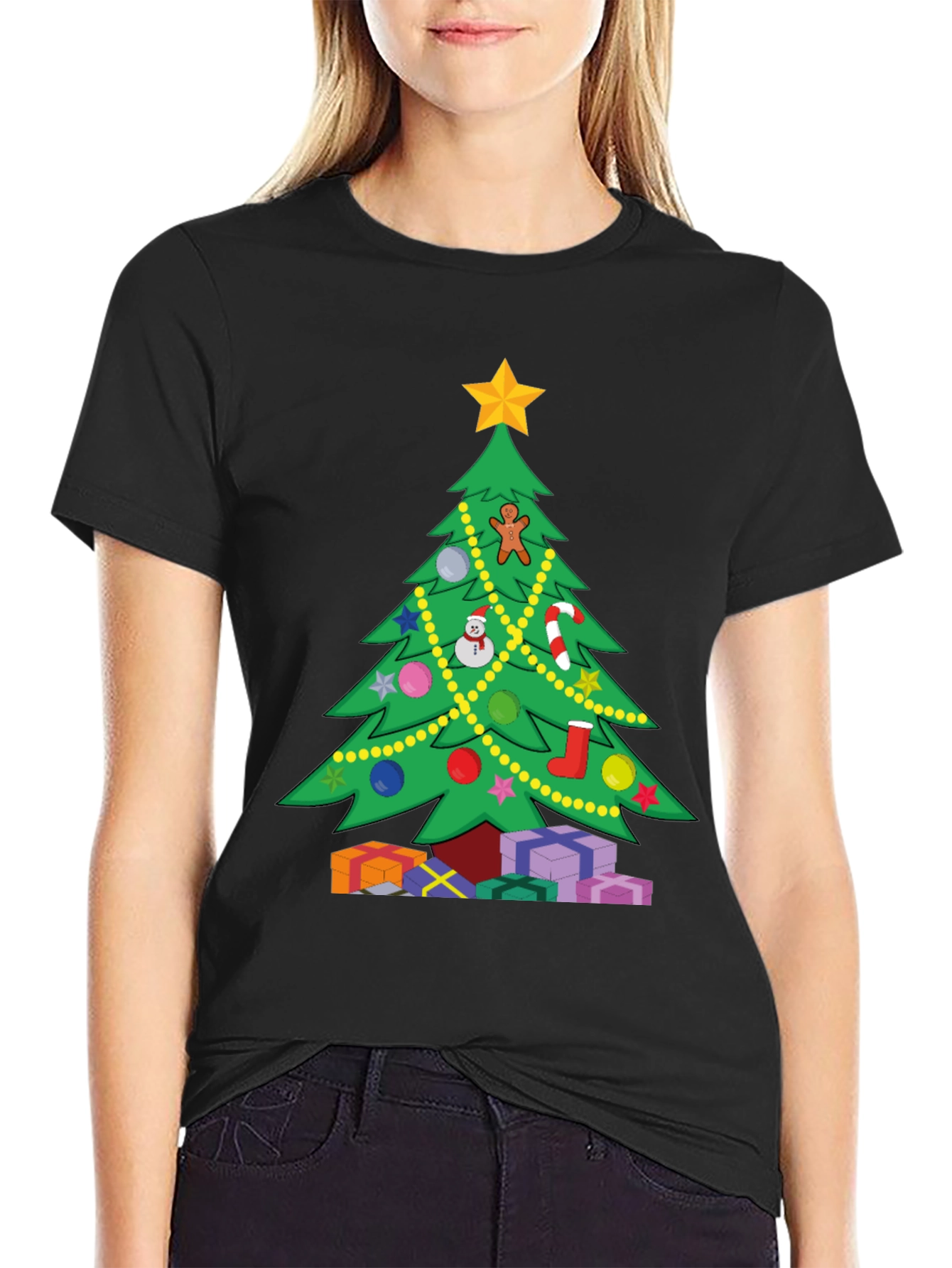 Festive Christmas Tree Graphic Tee
